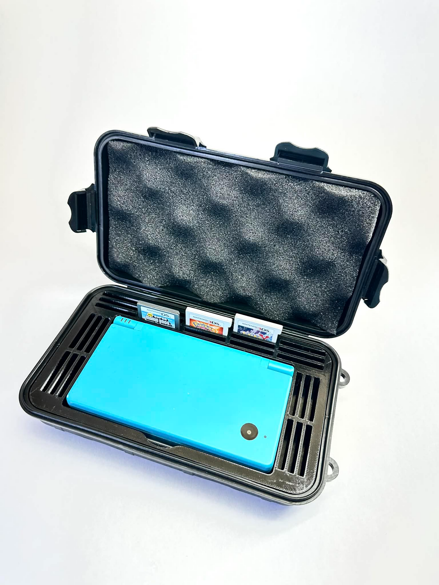 Nintendo DSi Carrying Case – 34 Game Capacity (33 Cartridges + 1 Console Slot) – Travel Storage for DSi Non-XL, Shock-Absorbing & Custom 3D Printed by SENAC LLC