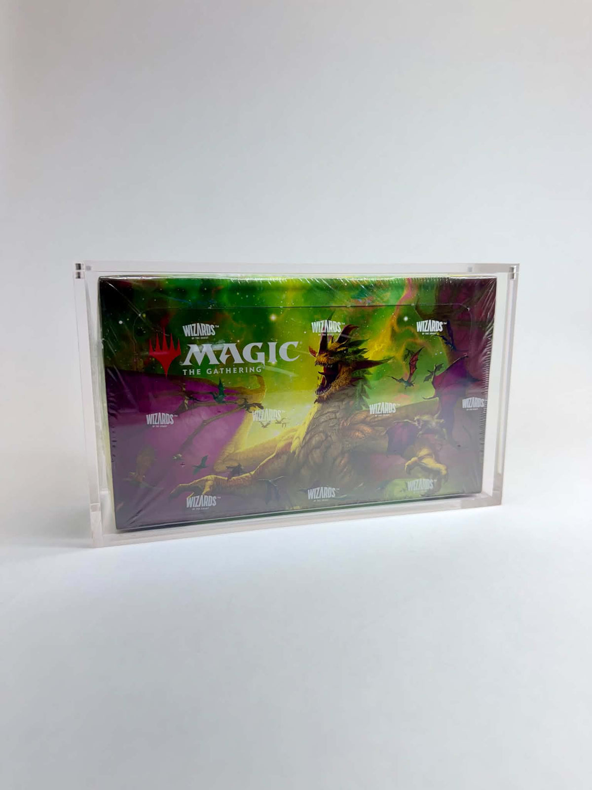 Acrylic Display Case FOR MTG Draft Booster Box | 24 Pack Magic The Gathering Draft Booster | Commander Masters | 4-Magnet Lid | UV
