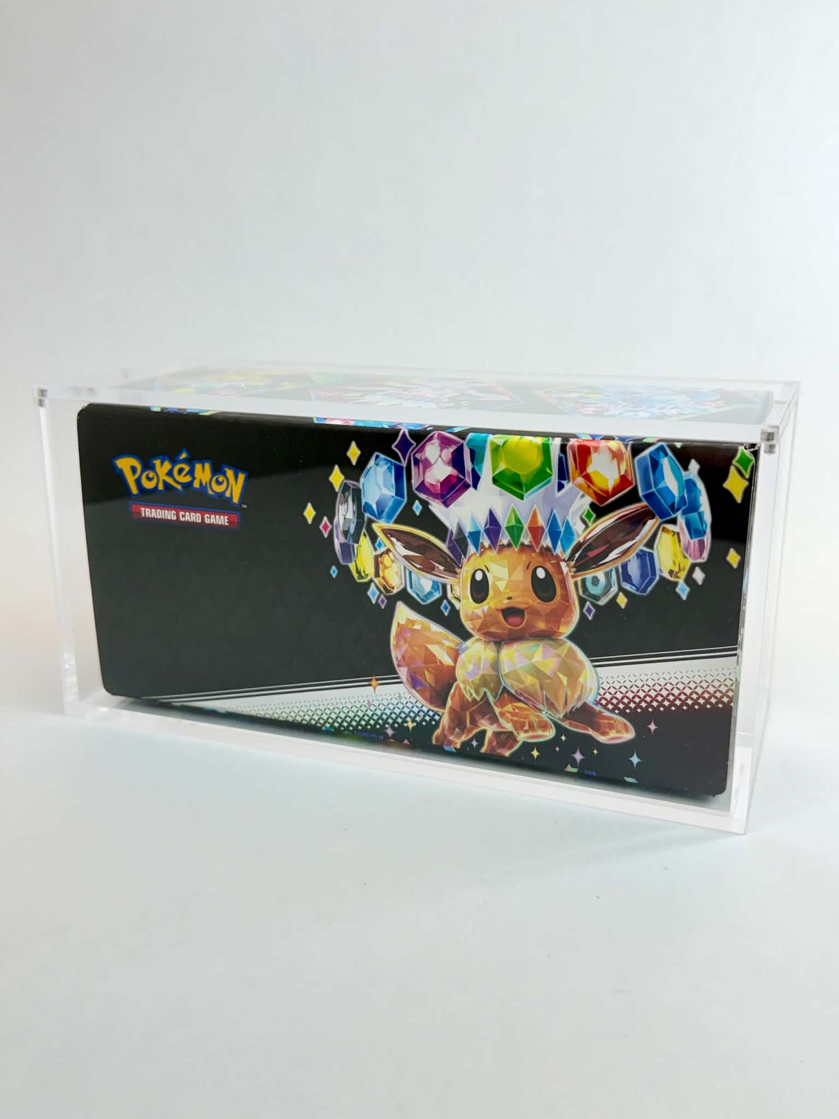 Acrylic Display Case FOR Pokémon Prismatic Evolutions Surprise Box | Eevee Eeveelutions | 6-Magnet Lid | Sealed Collector Protector