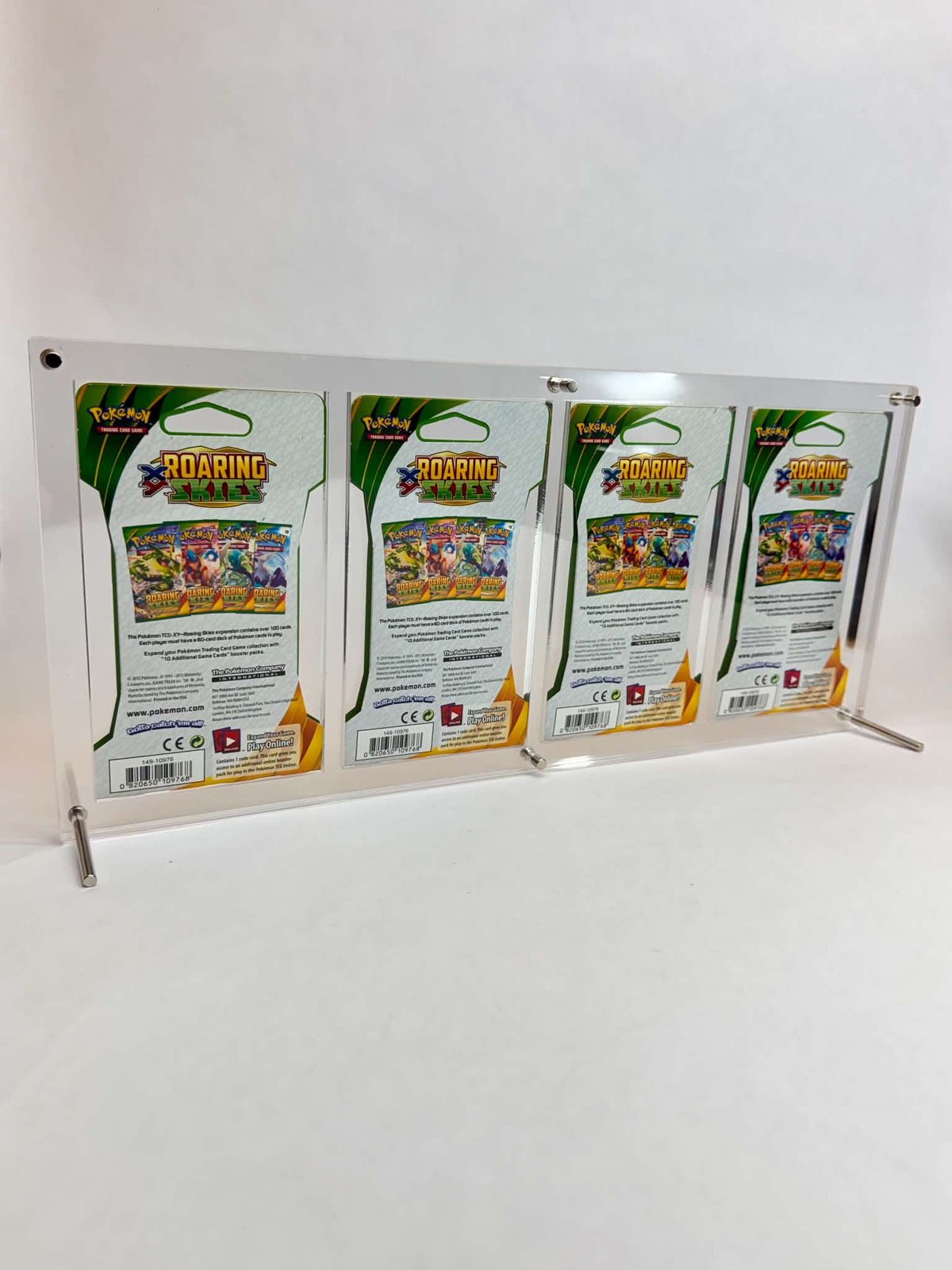 Pokémon Sleeved Blister Art Set Acrylic Display Case | Fits 4x Sleeved Blisters | Bolt-Secured | Dual Display | 99% UV