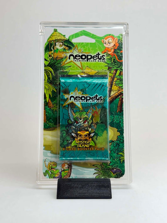 Neopets Blister Pack Acrylic Display Case | Fits All Neopets Blister Packs | U-Shape Magnetic Lid | Stand Included