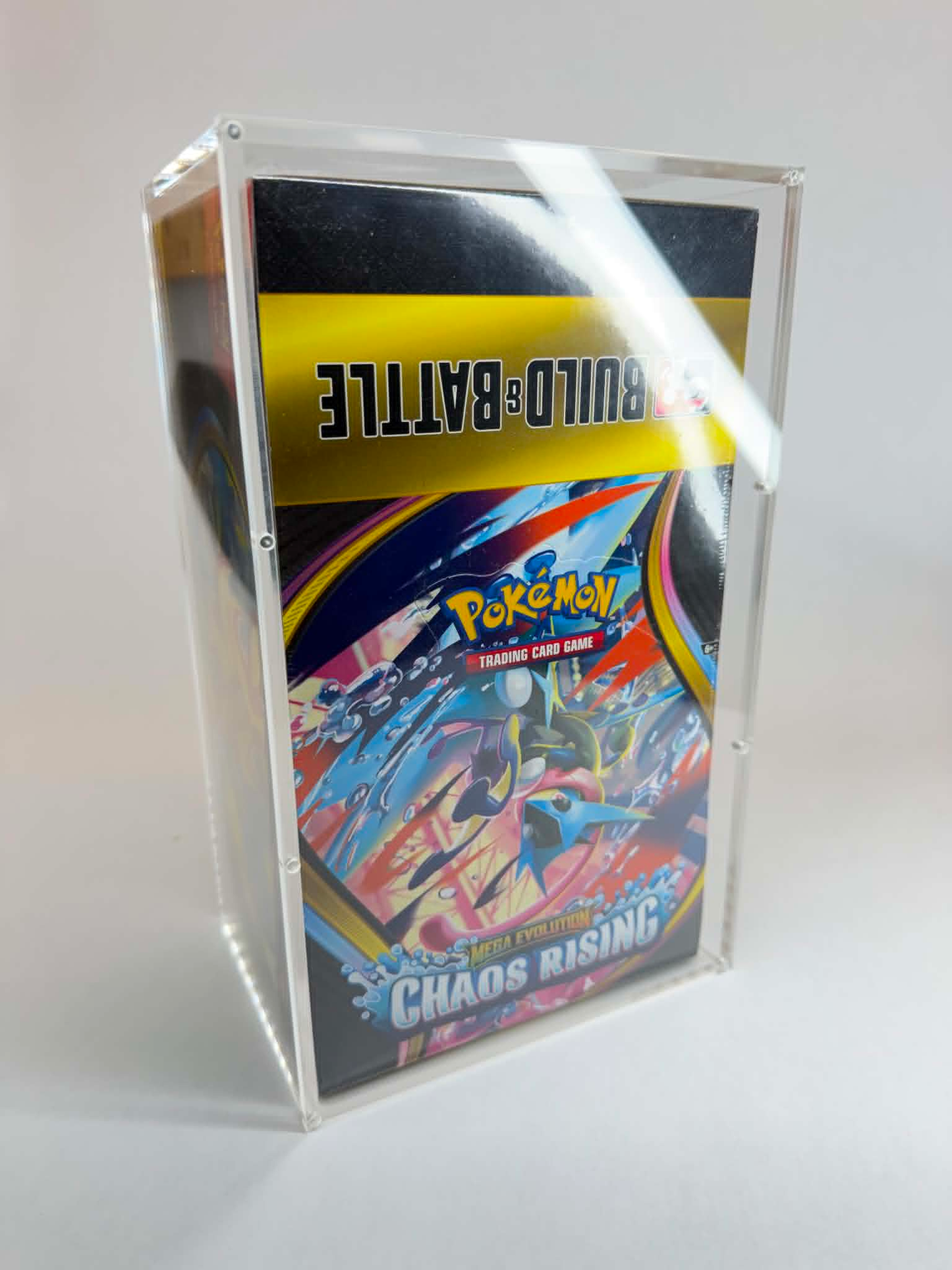 Acrylic Display Case FOR Pokémon Build & Battle Sealed Case | Fits 10-Unit Build & Battle Distribution Case | 8-Magnet Lid