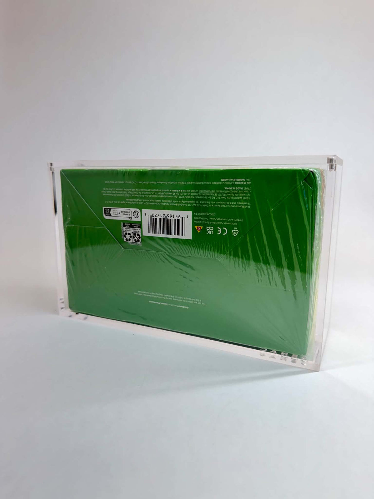 Acrylic Display Case FOR MTG Draft Booster Box | 24 Pack Magic The Gathering Draft Booster | Commander Masters | 4-Magnet Lid | UV