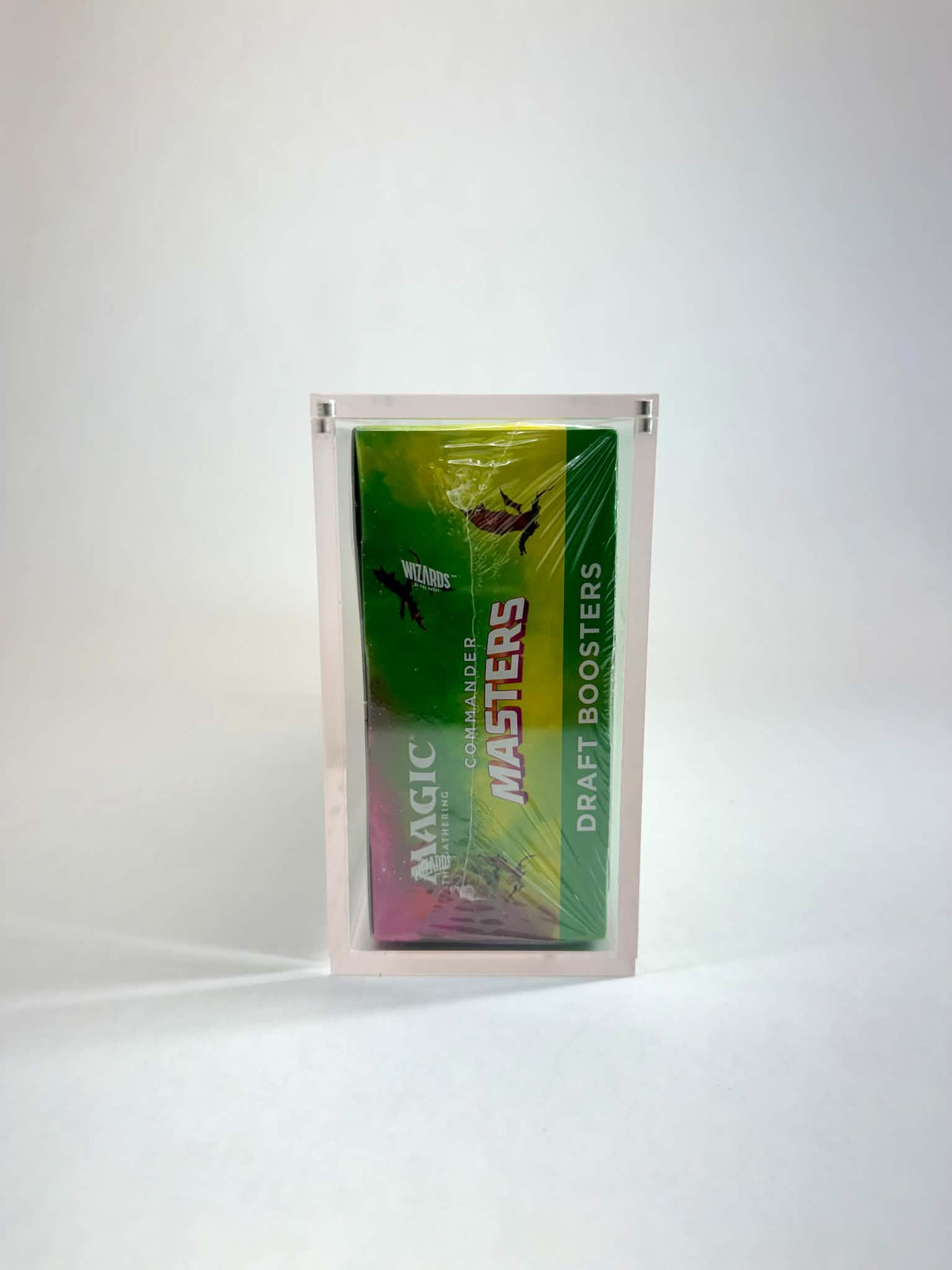 Acrylic Display Case FOR MTG Draft Booster Box | 24 Pack Magic The Gathering Draft Booster | Commander Masters | 4-Magnet Lid | UV