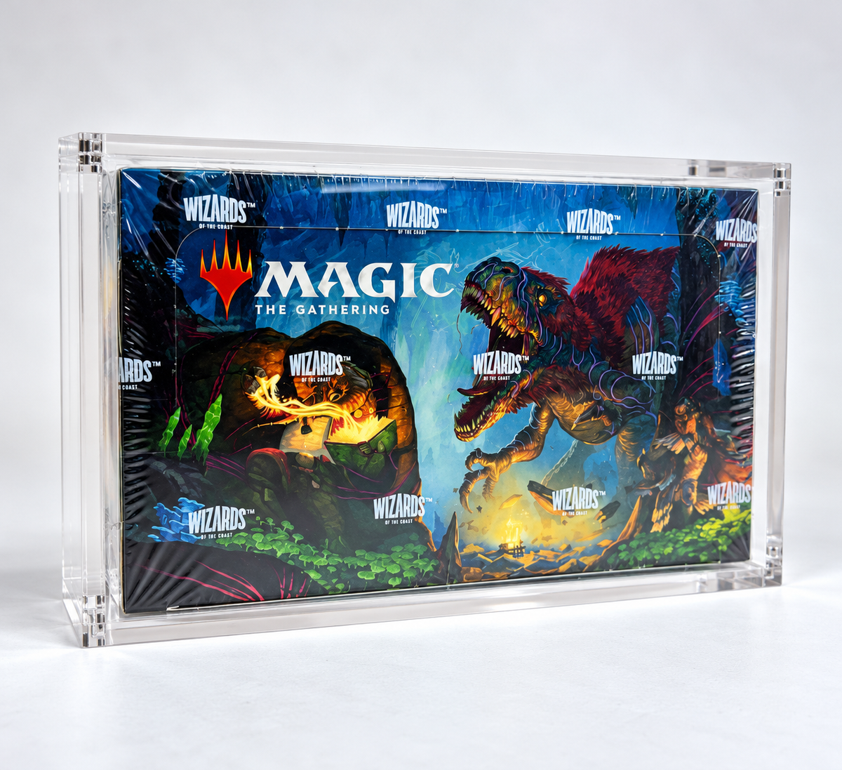 Acrylic Display Case FOR MTG Draft Booster Box | 36 Pack Magic The Gathering Draft Booster | Ixalan | 4-Magnet Lid | UV Protective