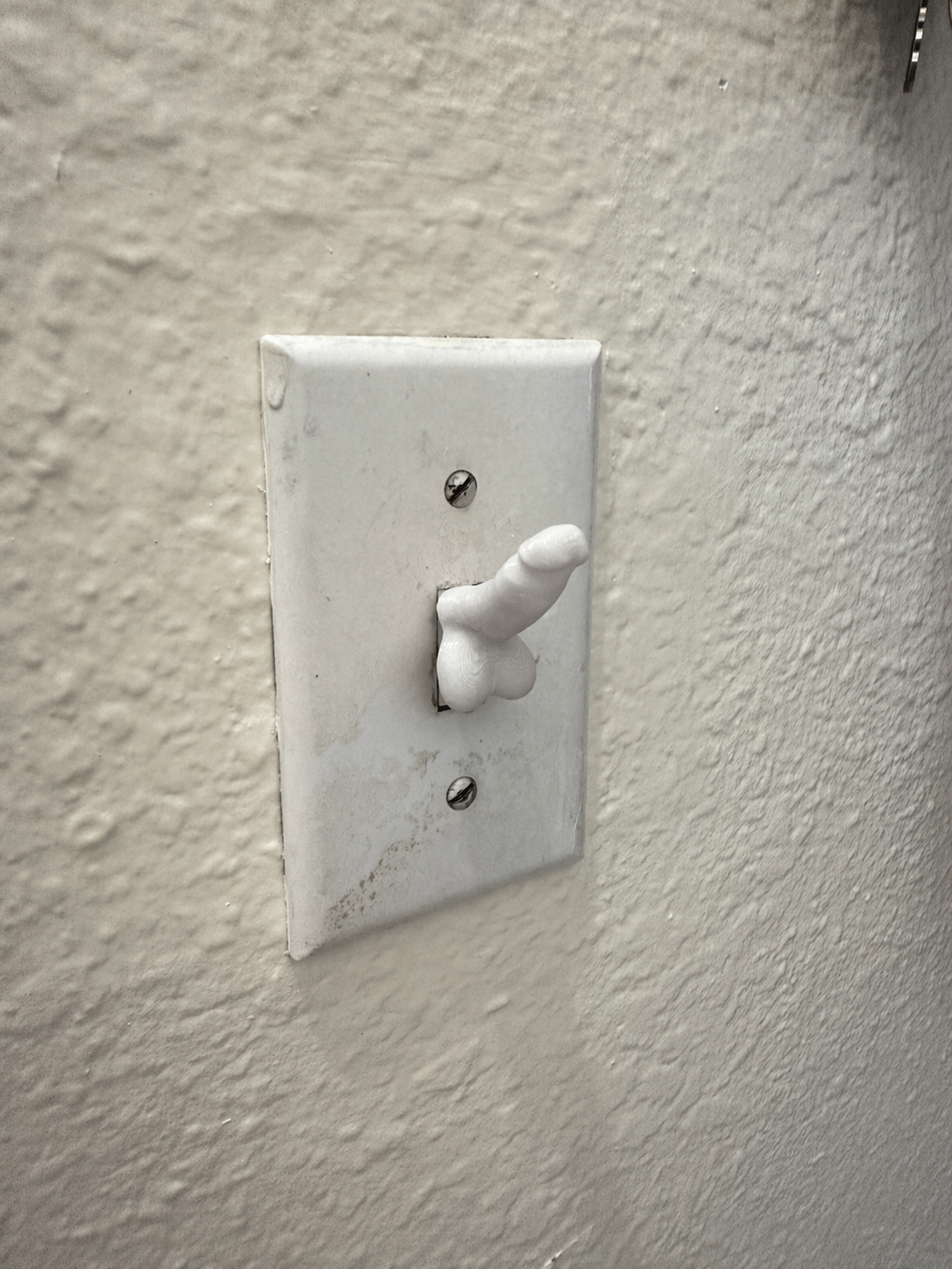 White 3D Printed Light Switch Covers – Funny Gag Gift, Novelty Home Decor, Joke Office Prank, Set of 4