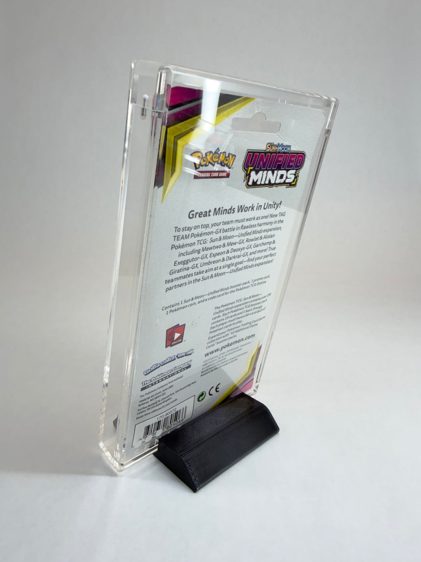 Pokémon TCG Blister Acrylic Case (1-Pack w/ Promo & Coin) | Premium Display + FREE Black Stand