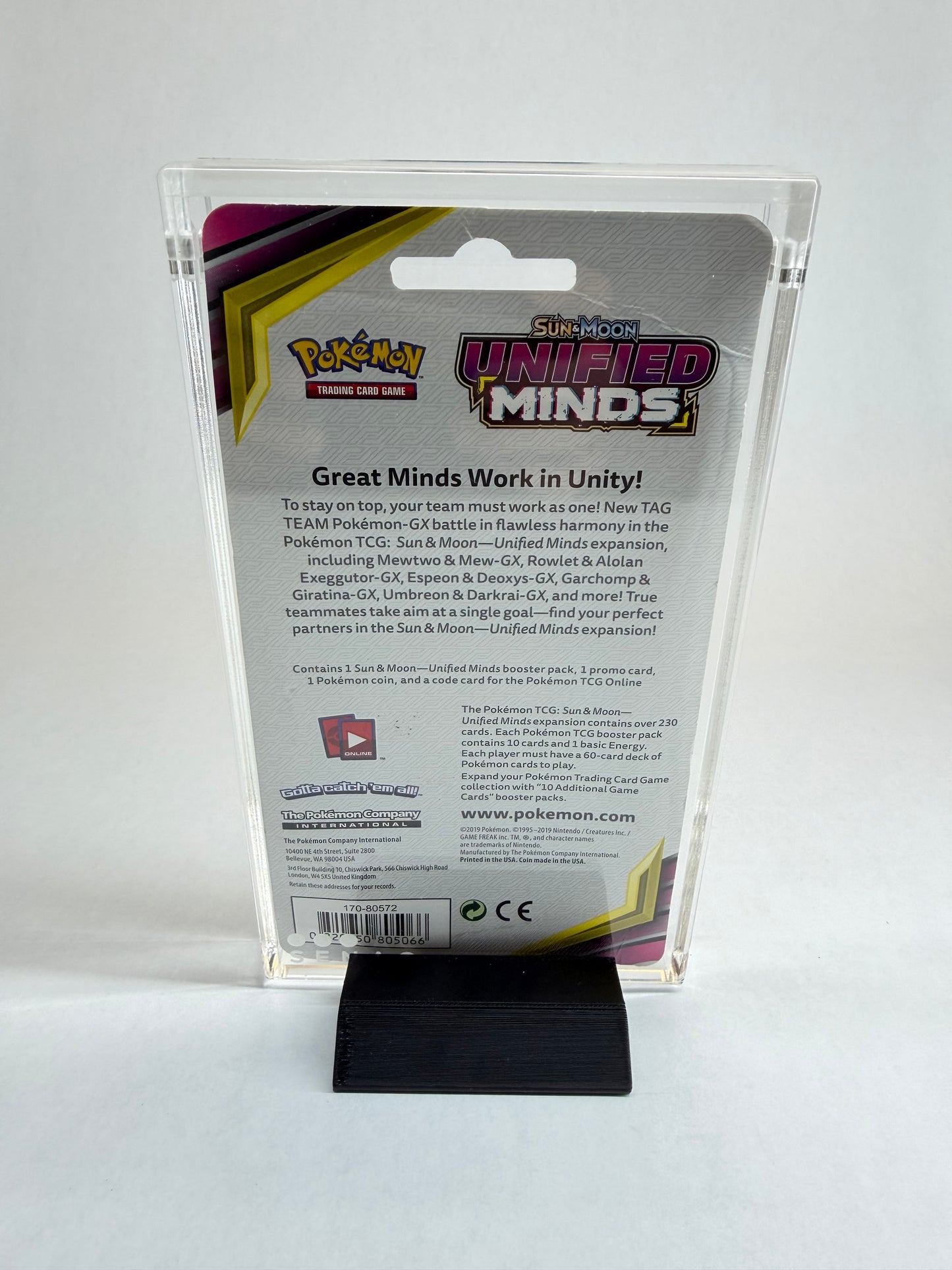 Pokémon TCG Blister Acrylic Case (1-Pack w/ Promo & Coin) | Premium Display + FREE Black Stand