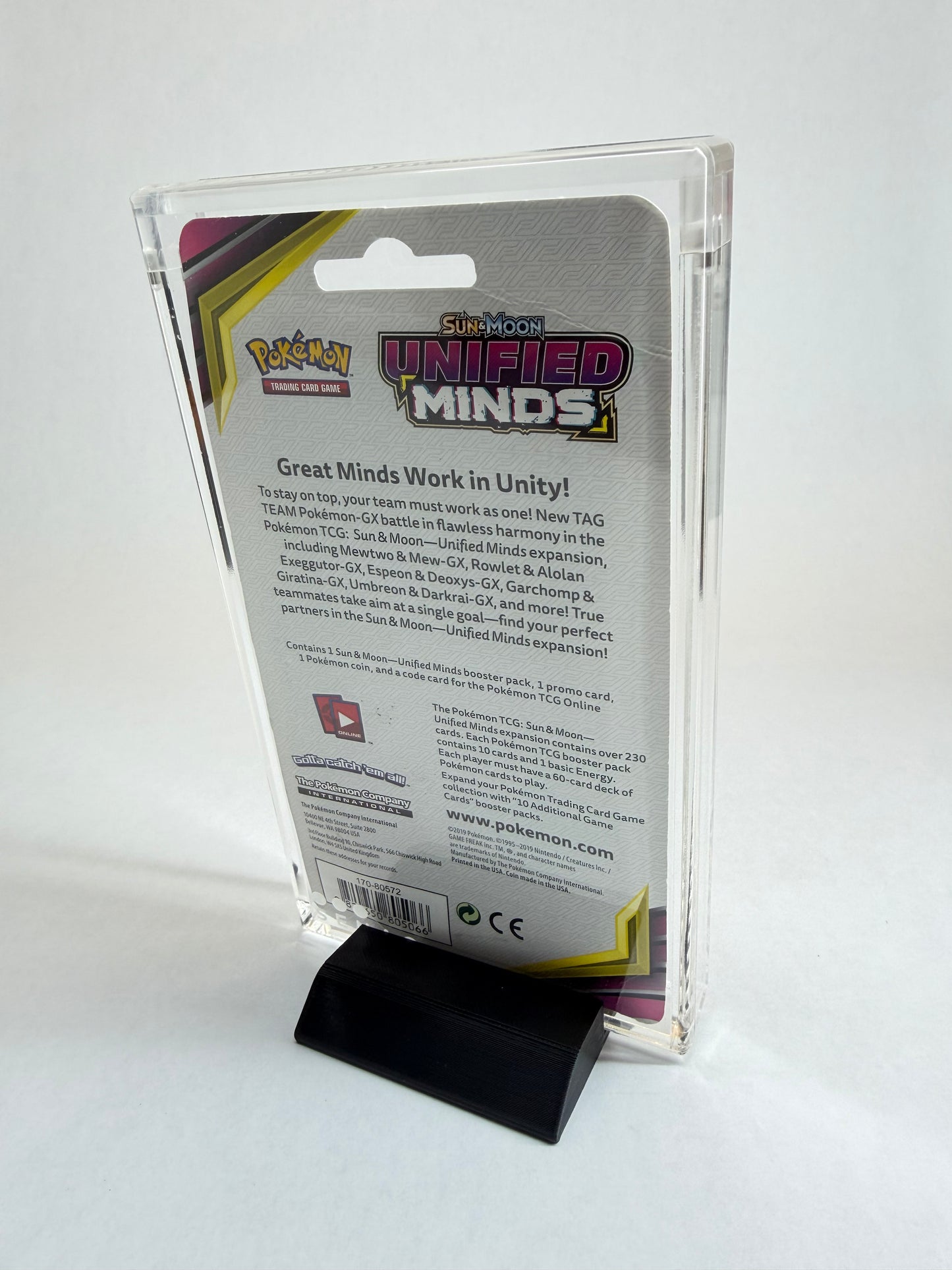Pokémon TCG Blister Acrylic Case (1-Pack w/ Promo & Coin) | Premium Display + FREE Black Stand