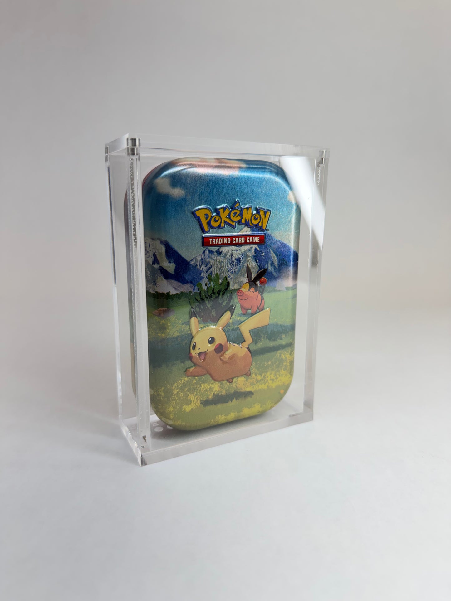 Pokémon Mini Tin Single Acrylic Display Case | Premium Sealed Collector Protector | Crystal Clear Display