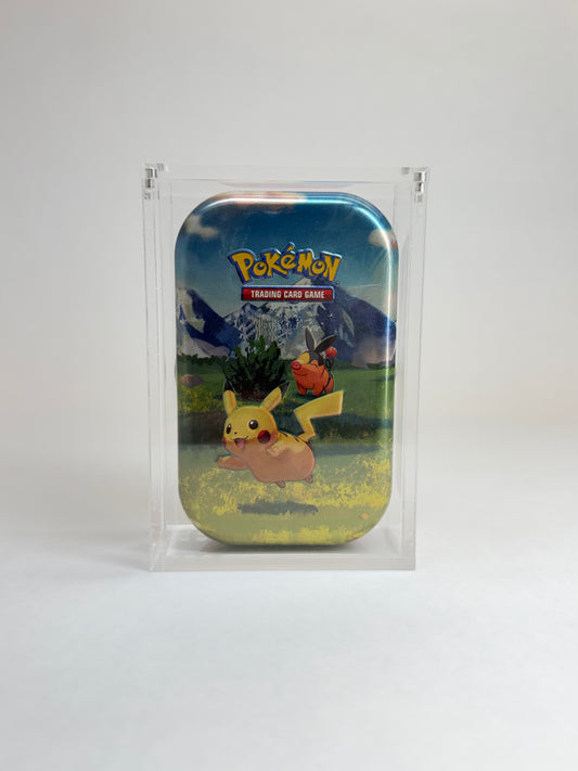 Pokémon Mini Tin Single Acrylic Display Case | Premium Sealed Collector Protector | Crystal Clear Display