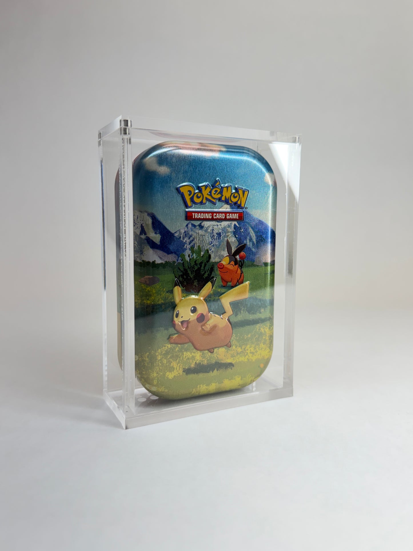 Pokémon Mini Tin Single Acrylic Display Case | Premium Sealed Collector Protector | Crystal Clear Display