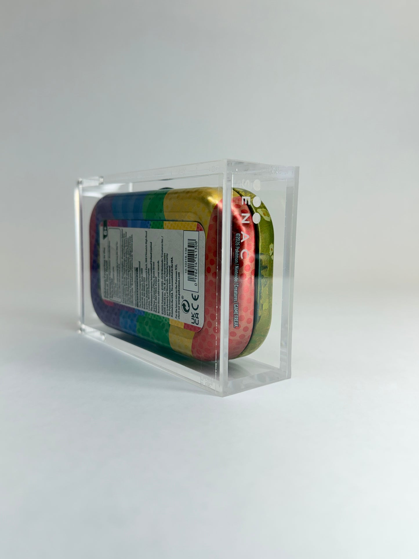 Pokémon Mini Tin Single Acrylic Display Case | Premium Sealed Collector Protector | Crystal Clear Display