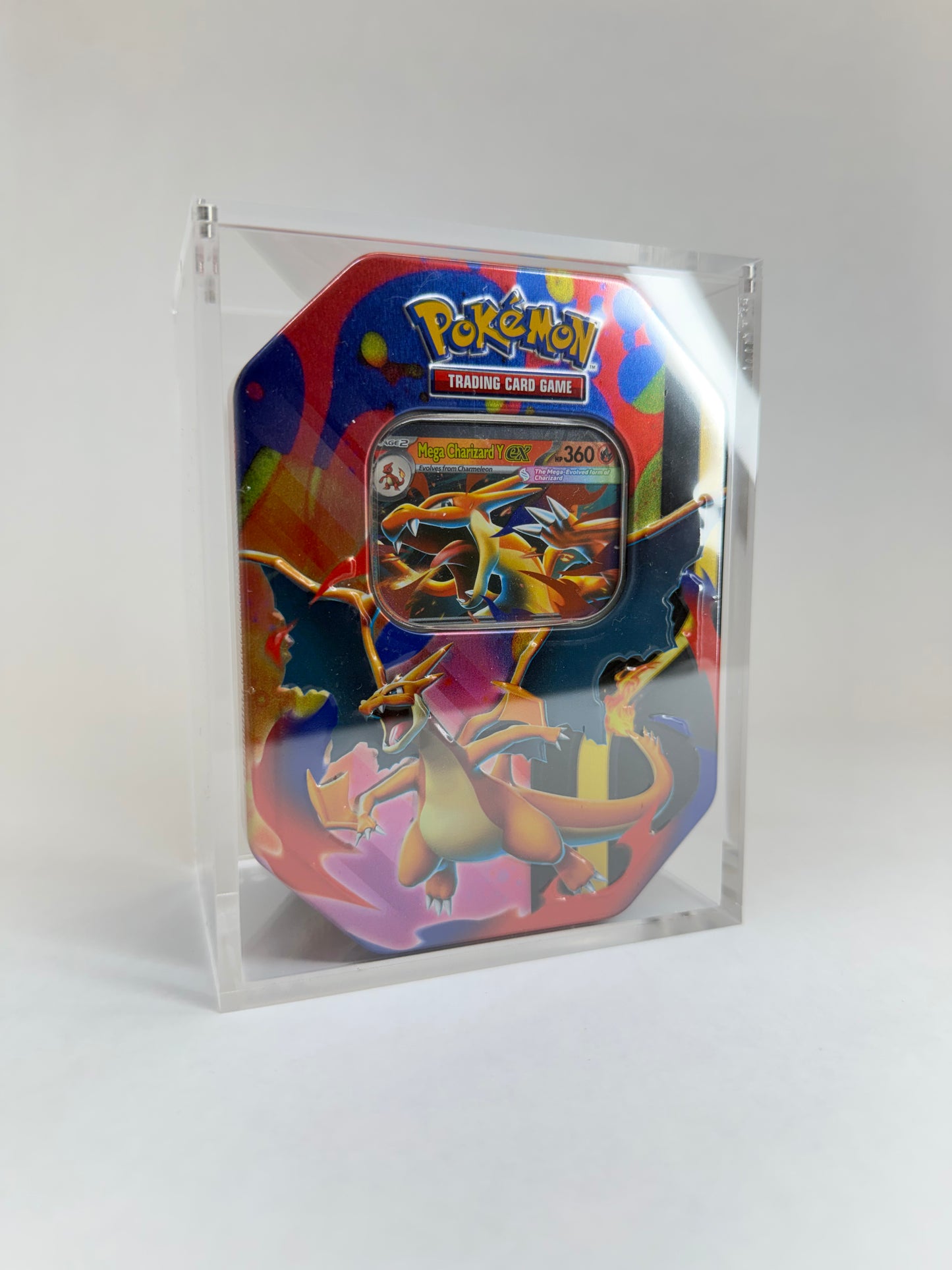 Pokémon Large Octagon EX / GX Tin Acrylic Display Case | Fits EX, GX & Modern Octagon Tins | Premium Sealed Collector Protector