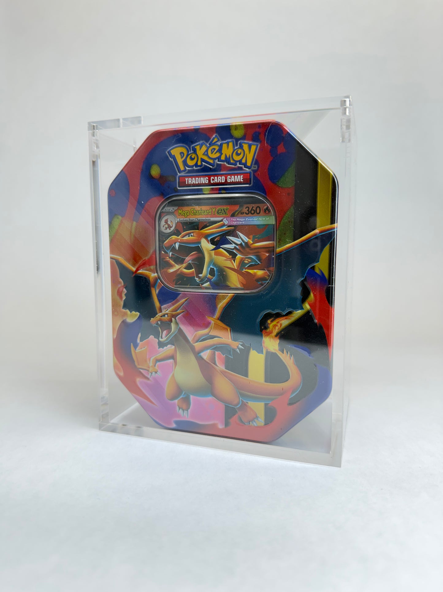 Pokémon Large Octagon EX / GX Tin Acrylic Display Case | Fits EX, GX & Modern Octagon Tins | Premium Sealed Collector Protector