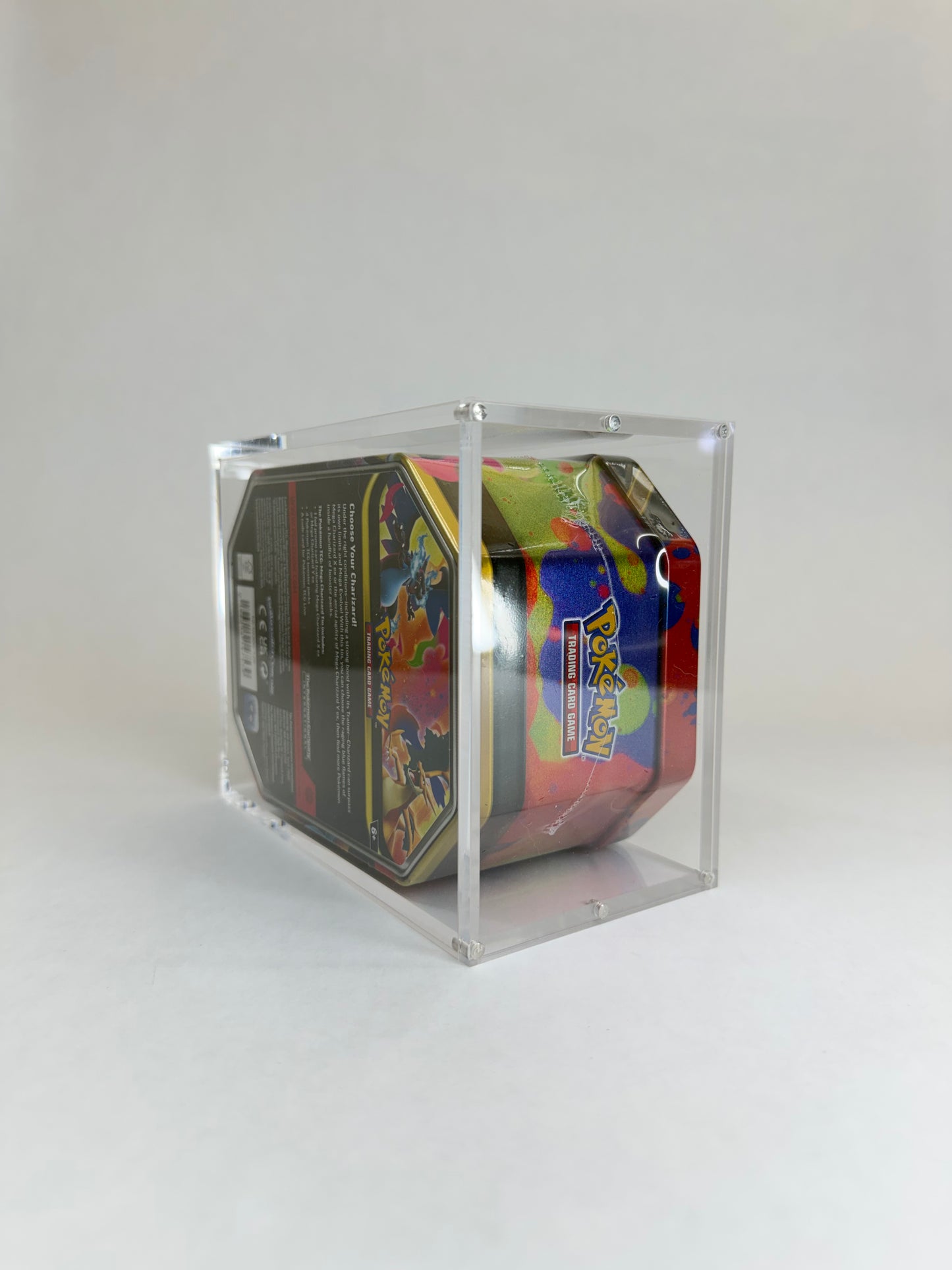Pokémon Large Octagon EX / GX Tin Acrylic Display Case | Fits EX, GX & Modern Octagon Tins | Premium Sealed Collector Protector