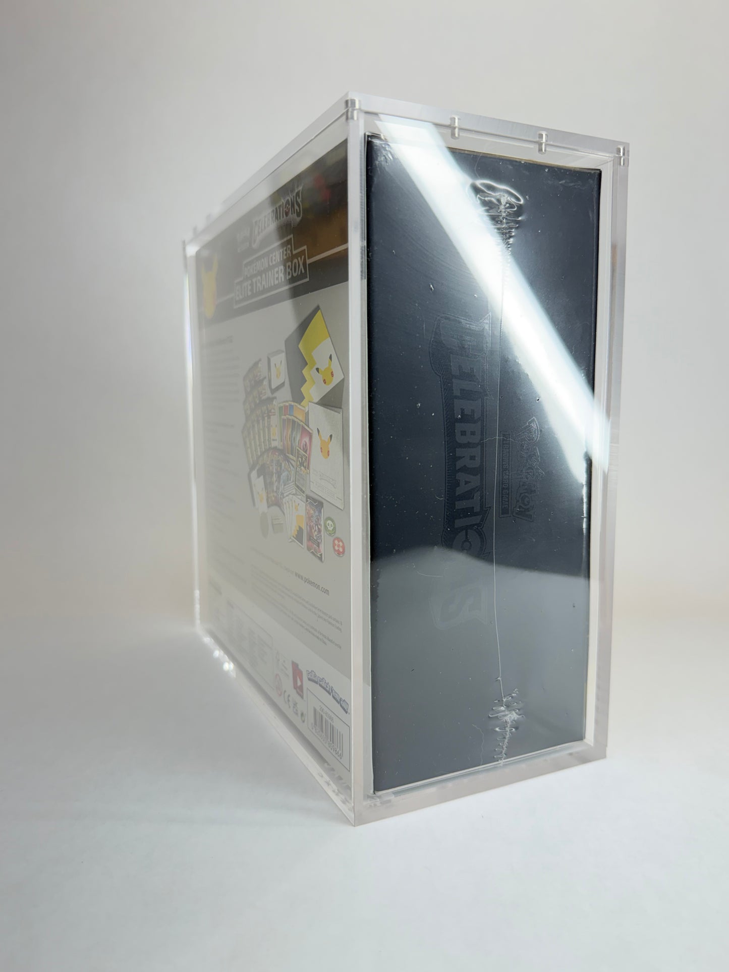 Pokémon Celebrations 25th Anniversary PC Elite Trainer Box Acrylic Display Case | Premium Sealed Collector Protector