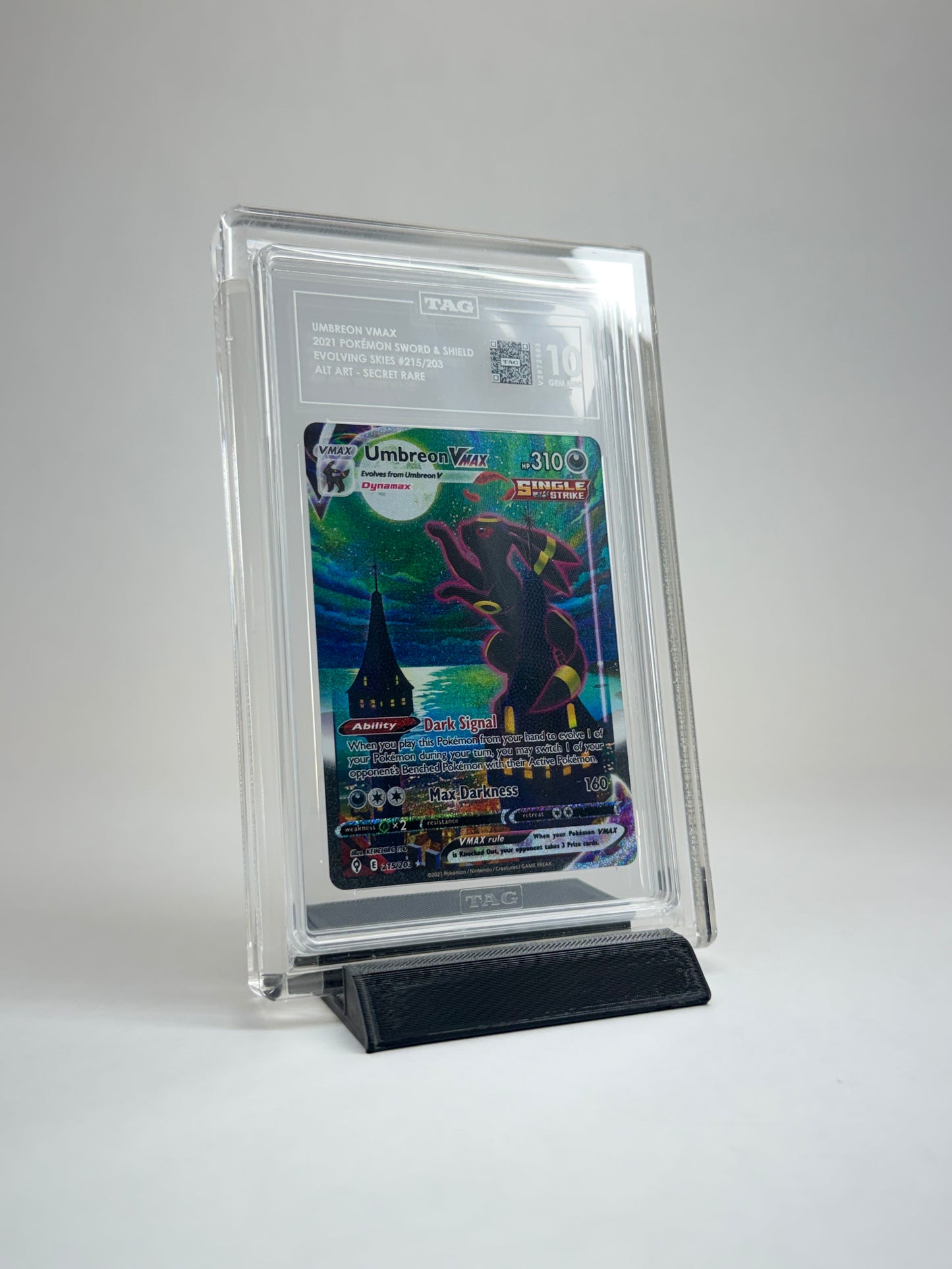 TAG Graded Card Acrylic Display Case | Includes Grade Card Sleeve & Black Display Stand | Premium Slab Display