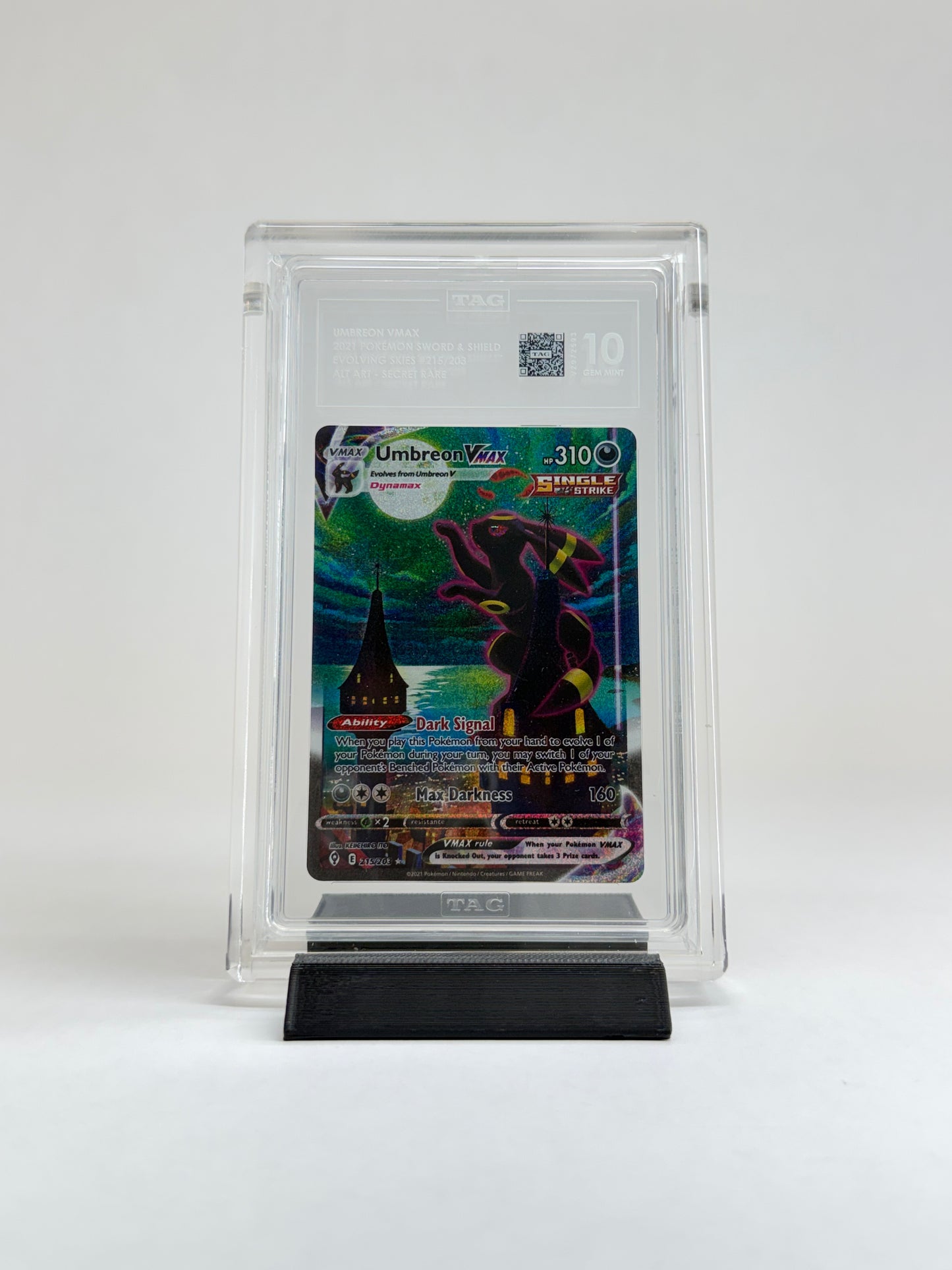 TAG Graded Card Acrylic Display Case | Includes Grade Card Sleeve & Black Display Stand | Premium Slab Display