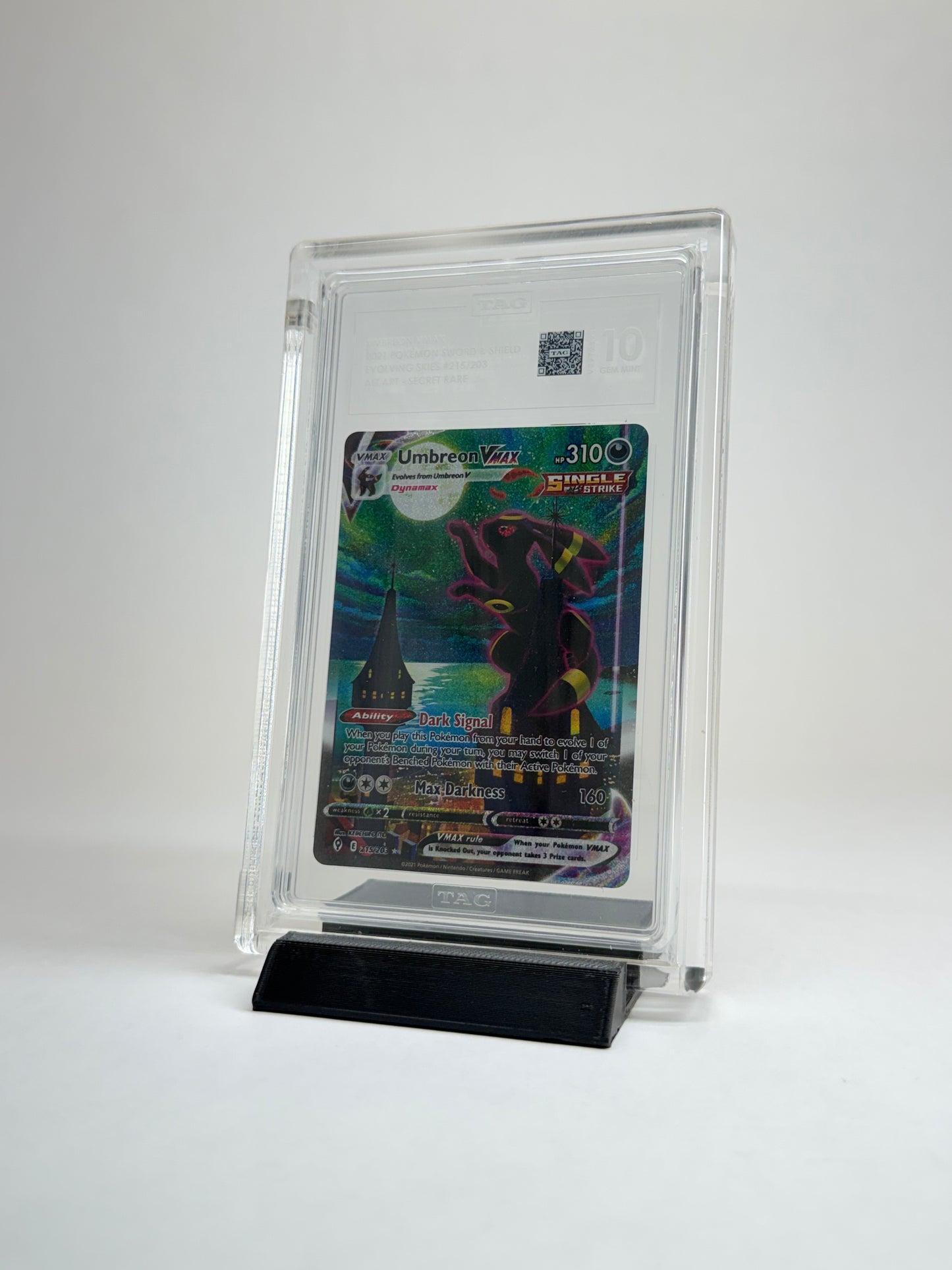 TAG Graded Card Acrylic Display Case | Includes Grade Card Sleeve & Black Display Stand | Premium Slab Display