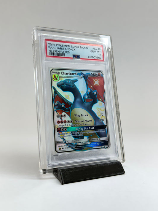 PSA Graded Card Acrylic Display Case | Includes Grade Card Sleeve & Black Display Stand | Premium Slab Display