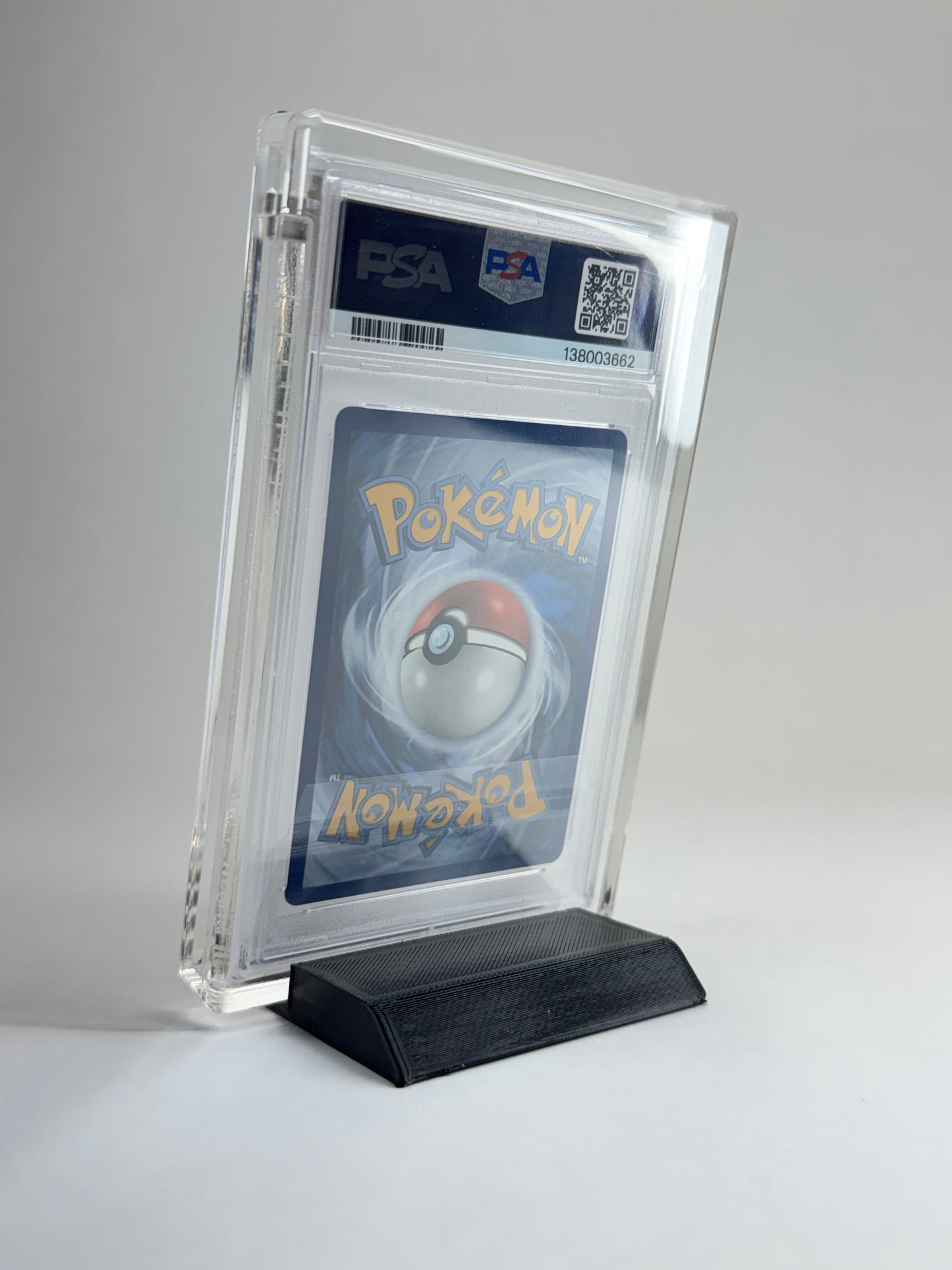 PSA Graded Card Acrylic Display Case | Includes Grade Card Sleeve & Black Display Stand | Premium Slab Display