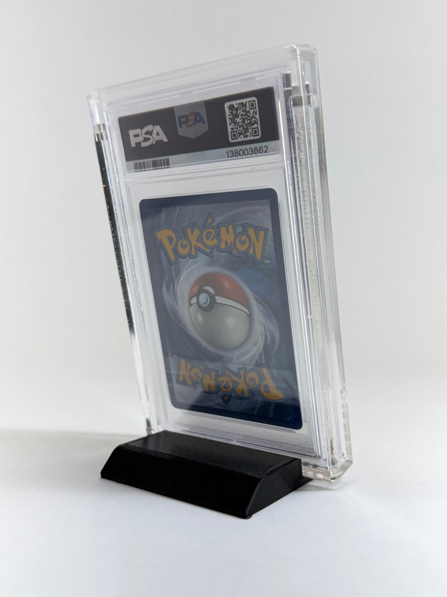 PSA Graded Card Acrylic Display Case | Includes Grade Card Sleeve & Black Display Stand | Premium Slab Display