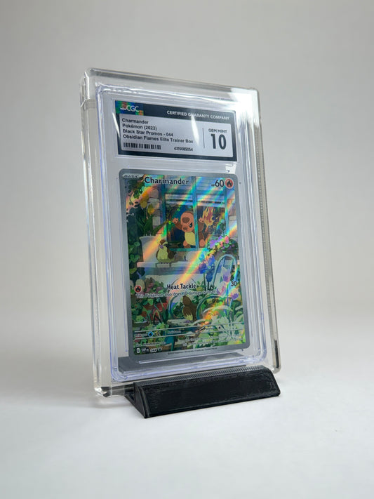 CGC Graded Card Acrylic Display Case | Includes Grade Card Sleeve & Black Display Stand | Premium Slab Display