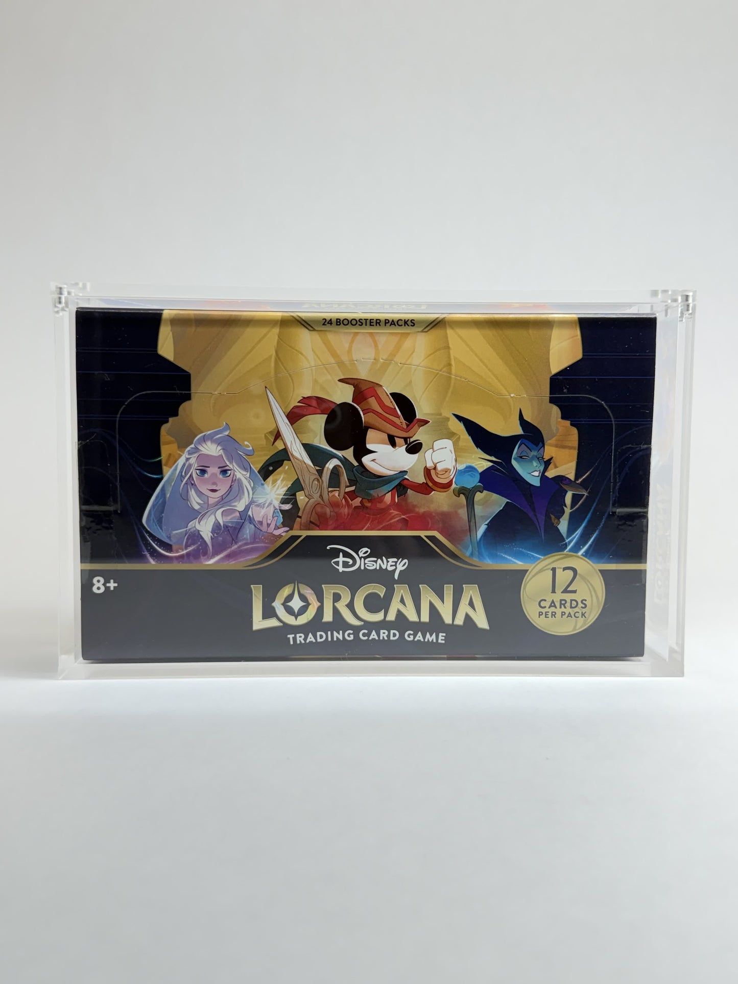 Disney Lorcana Booster Box Acrylic Display Case | Fits All Lorcana Booster Boxes | 8-Magnet Lid | Premium Collector Protector