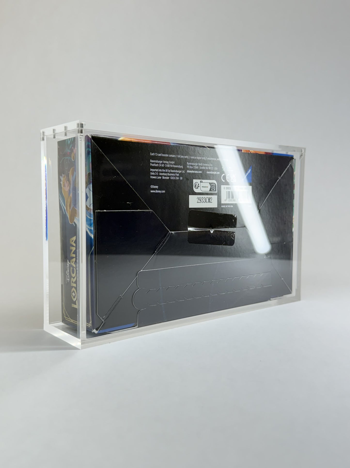 Disney Lorcana Booster Box Acrylic Display Case | Fits All Lorcana Booster Boxes | 8-Magnet Lid | Premium Collector Protector