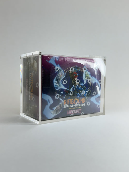 Riftbound Booster Box Acrylic Display Case | Fits All Riftbound Booster Boxes | 8-Magnet Lid | Premium Collector Protector