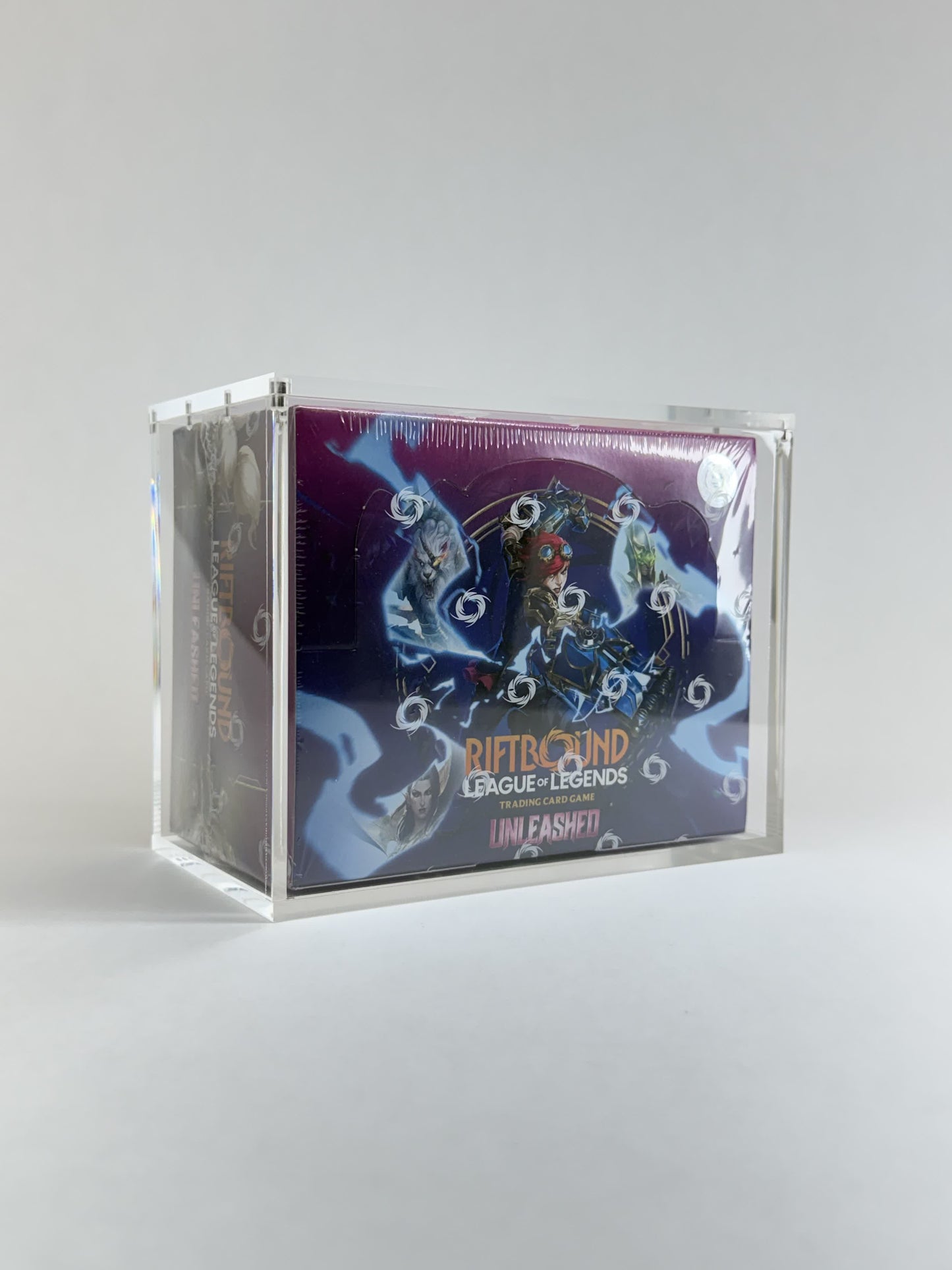 Riftbound Booster Box Acrylic Display Case | Fits All Riftbound Booster Boxes | 8-Magnet Lid | Premium Collector Protector