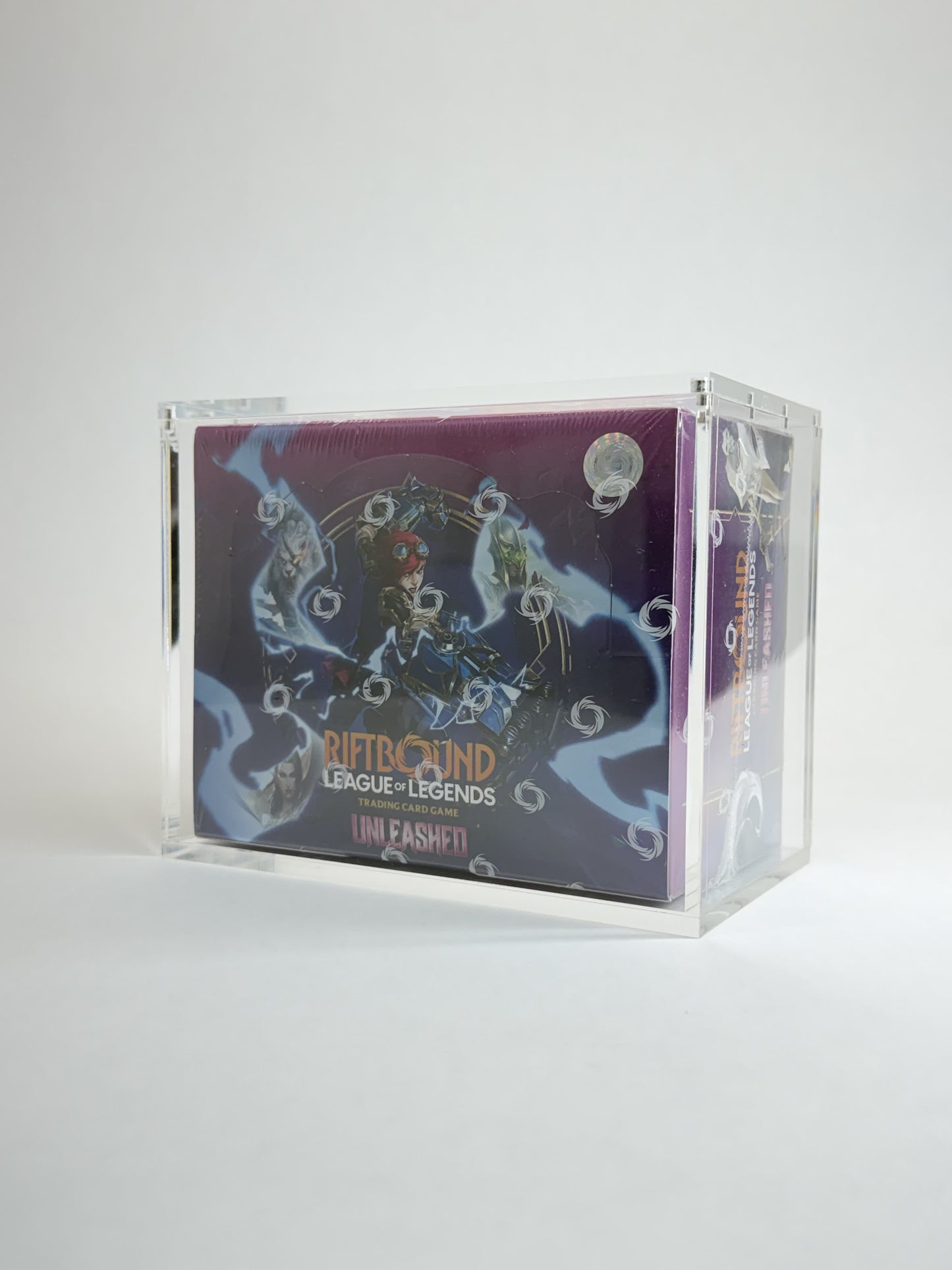 Riftbound Booster Box Acrylic Display Case | Fits All Riftbound Booster Boxes | 8-Magnet Lid | Premium Collector Protector
