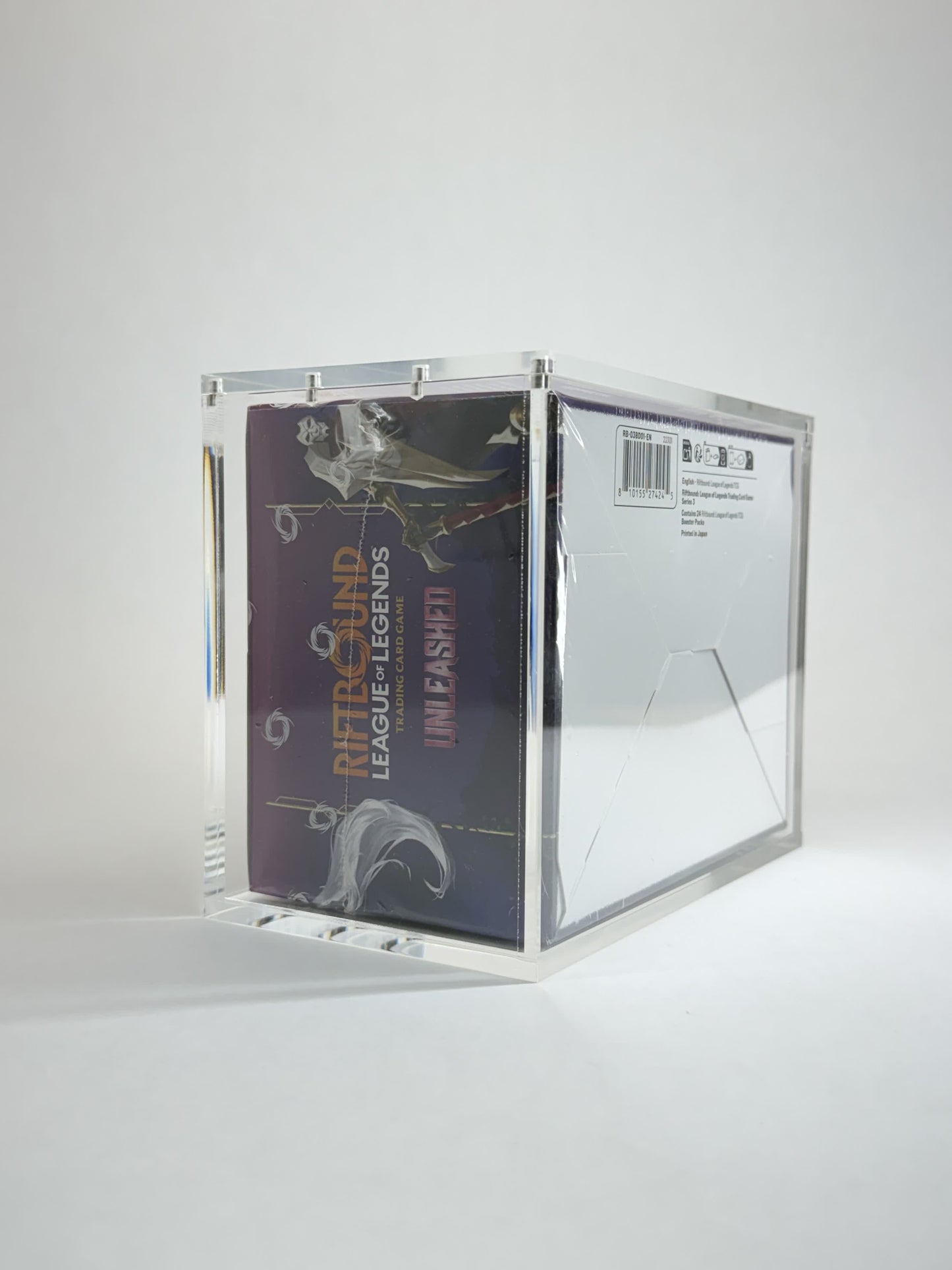Riftbound Booster Box Acrylic Display Case | Fits All Riftbound Booster Boxes | 8-Magnet Lid | Premium Collector Protector
