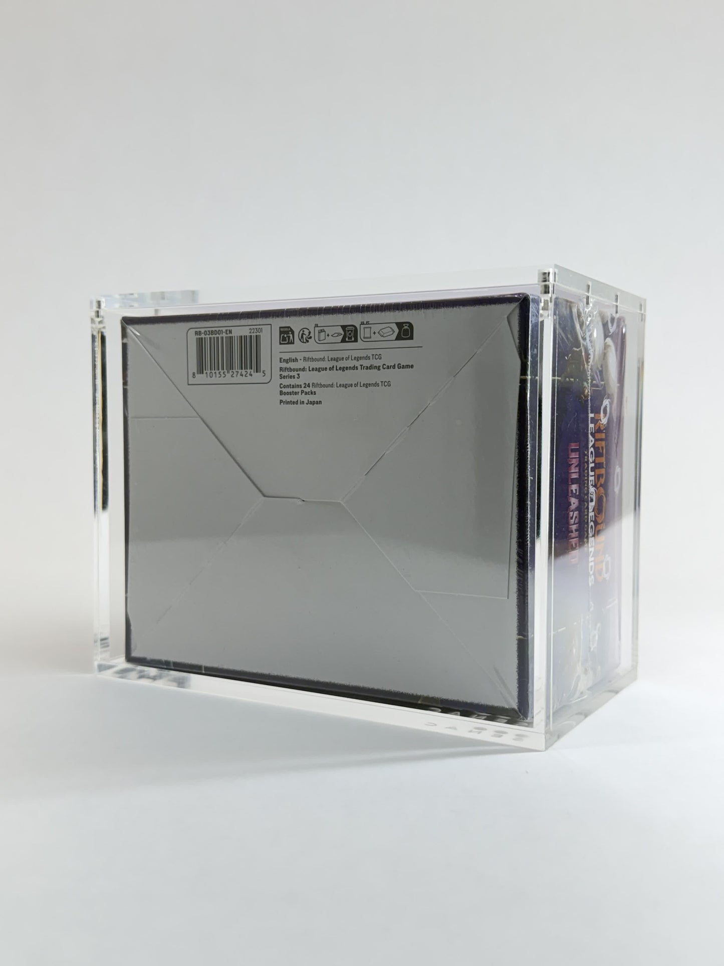 Riftbound Booster Box Acrylic Display Case | Fits All Riftbound Booster Boxes | 8-Magnet Lid | Premium Collector Protector