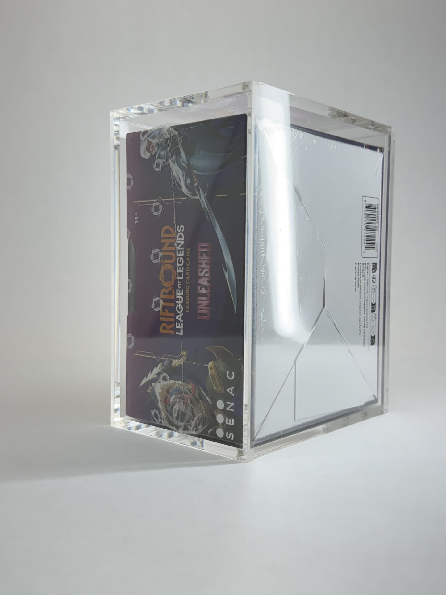Riftbound Booster Box Acrylic Display Case | Fits All Riftbound Booster Boxes | 8-Magnet Lid | Premium Collector Protector