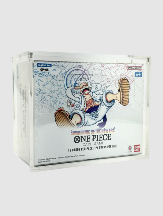 One Piece OP05 Awakening of the New Era Booster Box Acrylic Display Case UV Protection