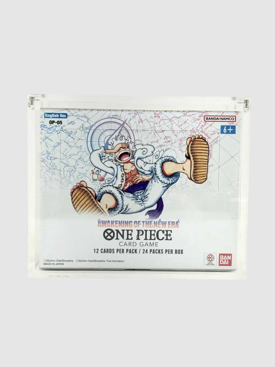One Piece OP05 Awakening of the New Era Booster Box Acrylic Display Case UV Protection