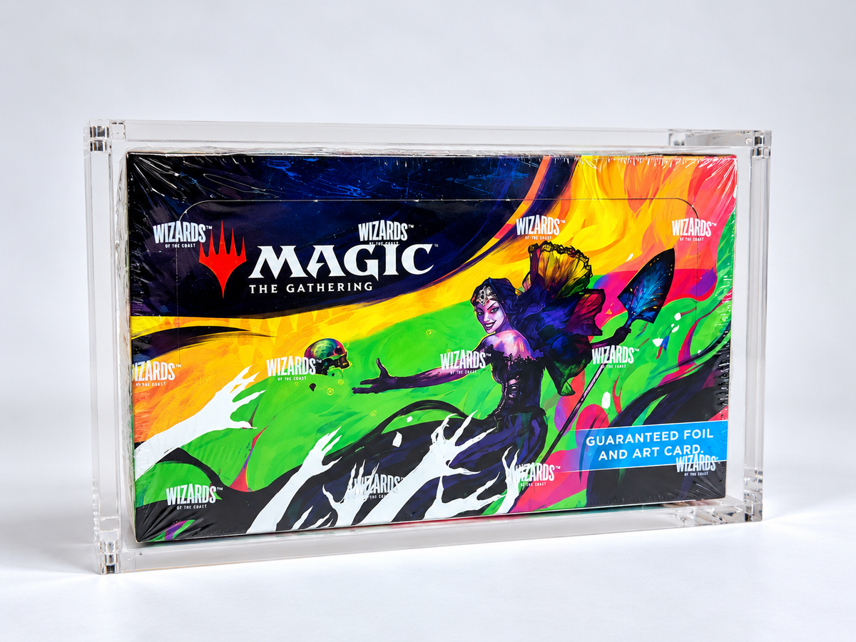 Acrylic Display Case FOR MTG Set Booster Box | 24 Pack Magic The Gathering Set Booster | Commander Masters | 4-Magnet Lid | UV