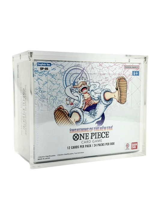 One Piece OP05 Awakening of the New Era Booster Box Acrylic Display Case UV Protection