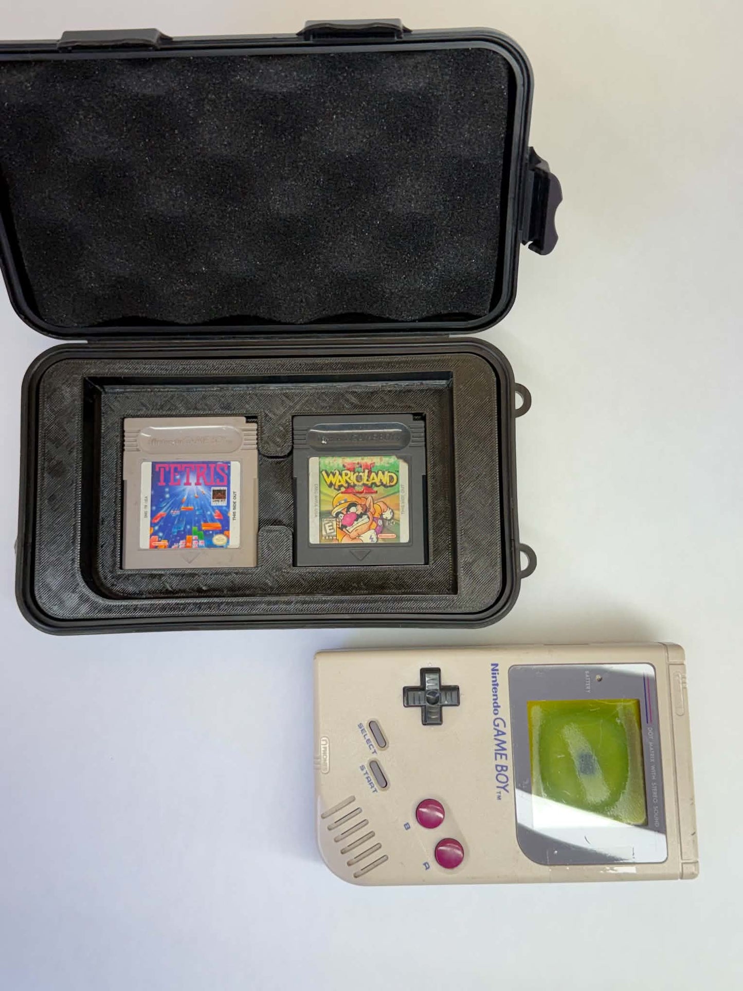 Nintendo Game Boy DMG-01 Protective Carrying Case | Original OG Game Boy | Holds 3 Games | 3D Printed by SENAC LLC