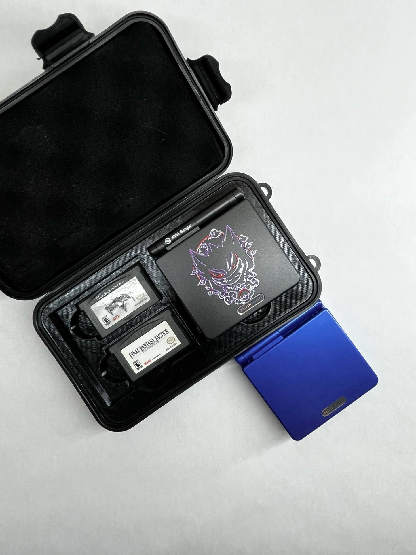 Dual Gameboy Advance SP Case | Holds 2 Consoles + 4 Games + Charger | SENAC LLC | Durable Travel Storage