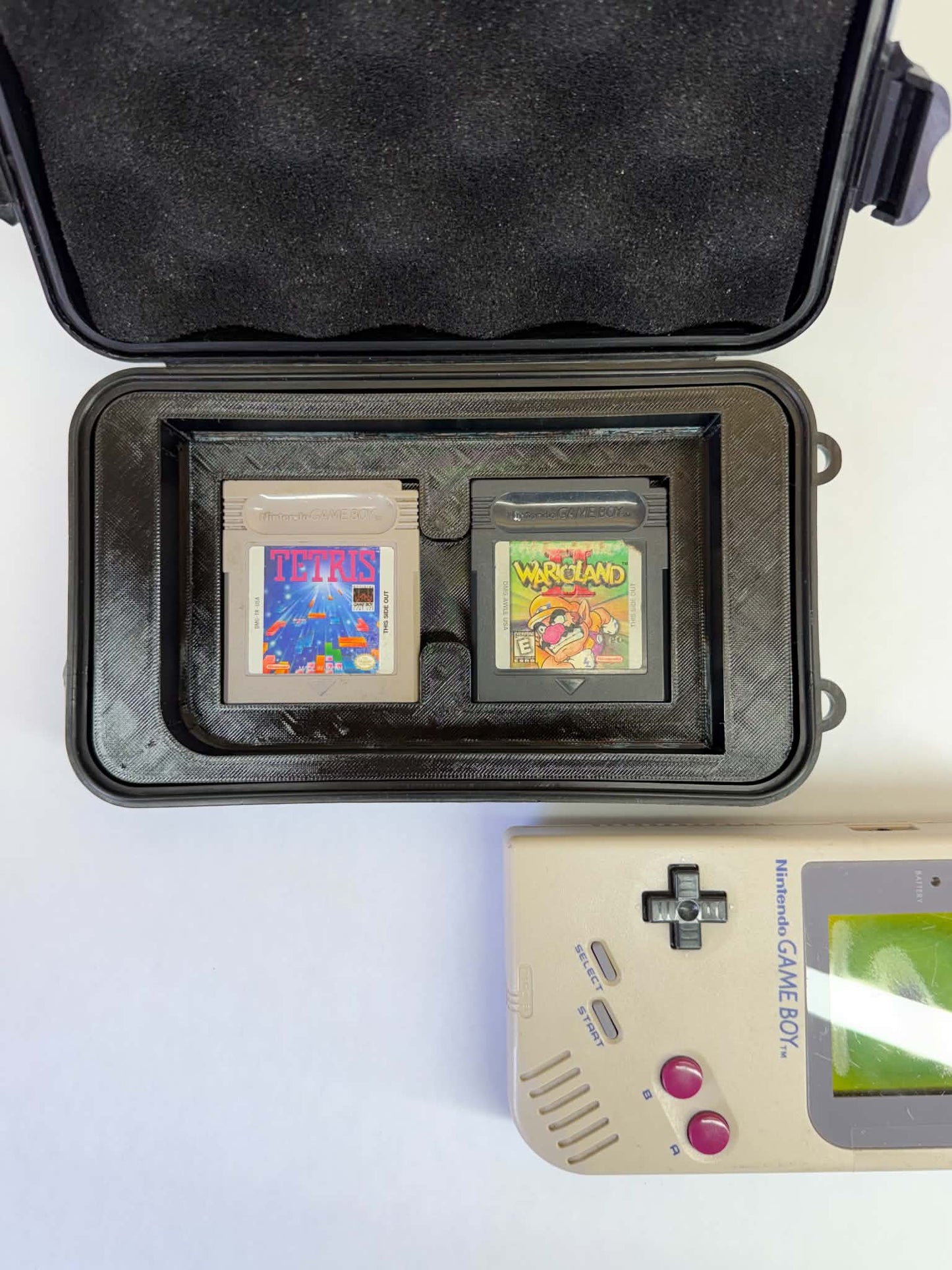 Nintendo Game Boy DMG-01 Protective Carrying Case | Original OG Game Boy | Holds 3 Games | 3D Printed by SENAC LLC
