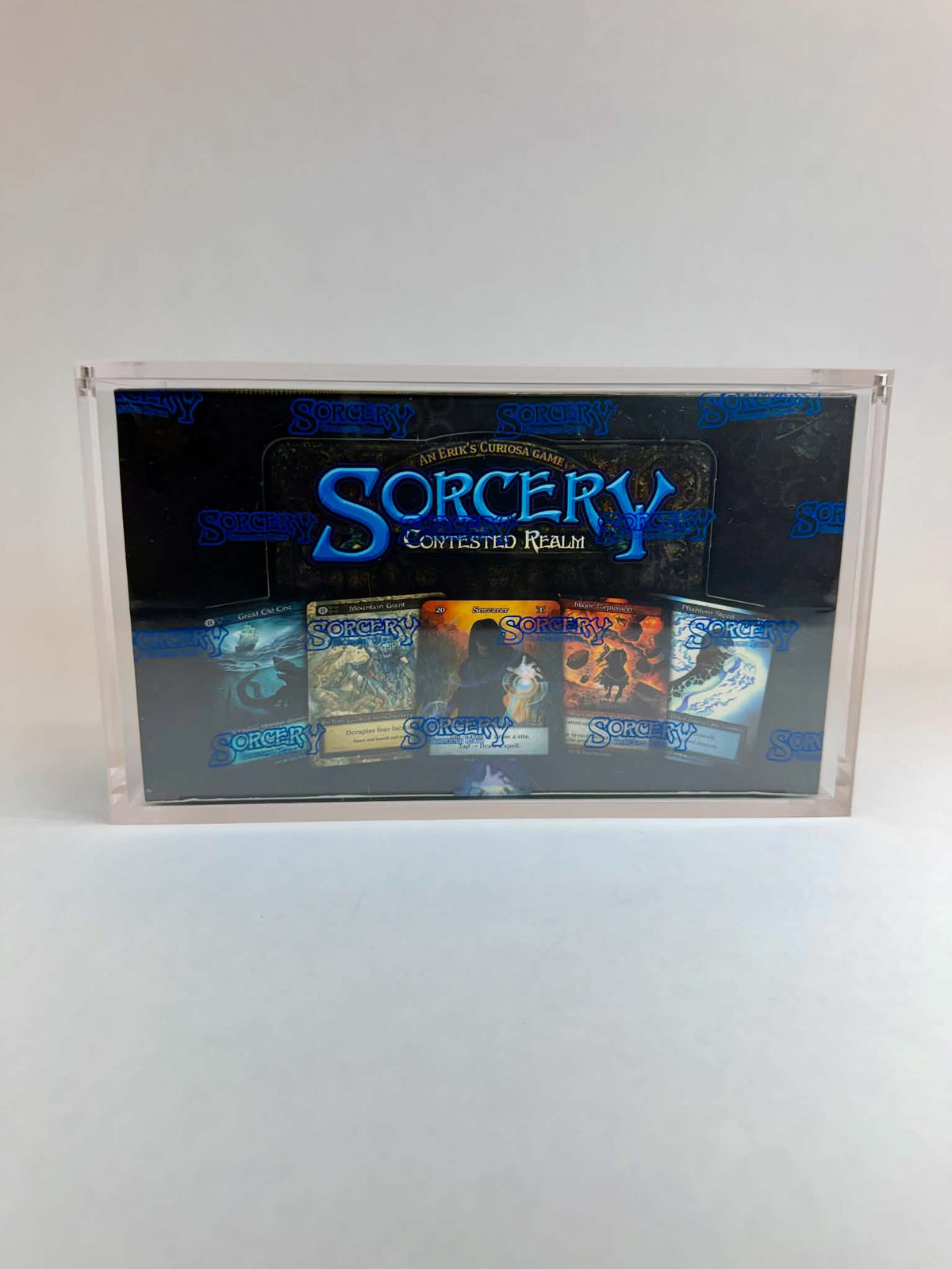 Acrylic Display Case FOR Sorcery Contested Realm Booster Box | Fits Alpha & Beta | 4-Magnet Lid | UV Protective Sealed Collector