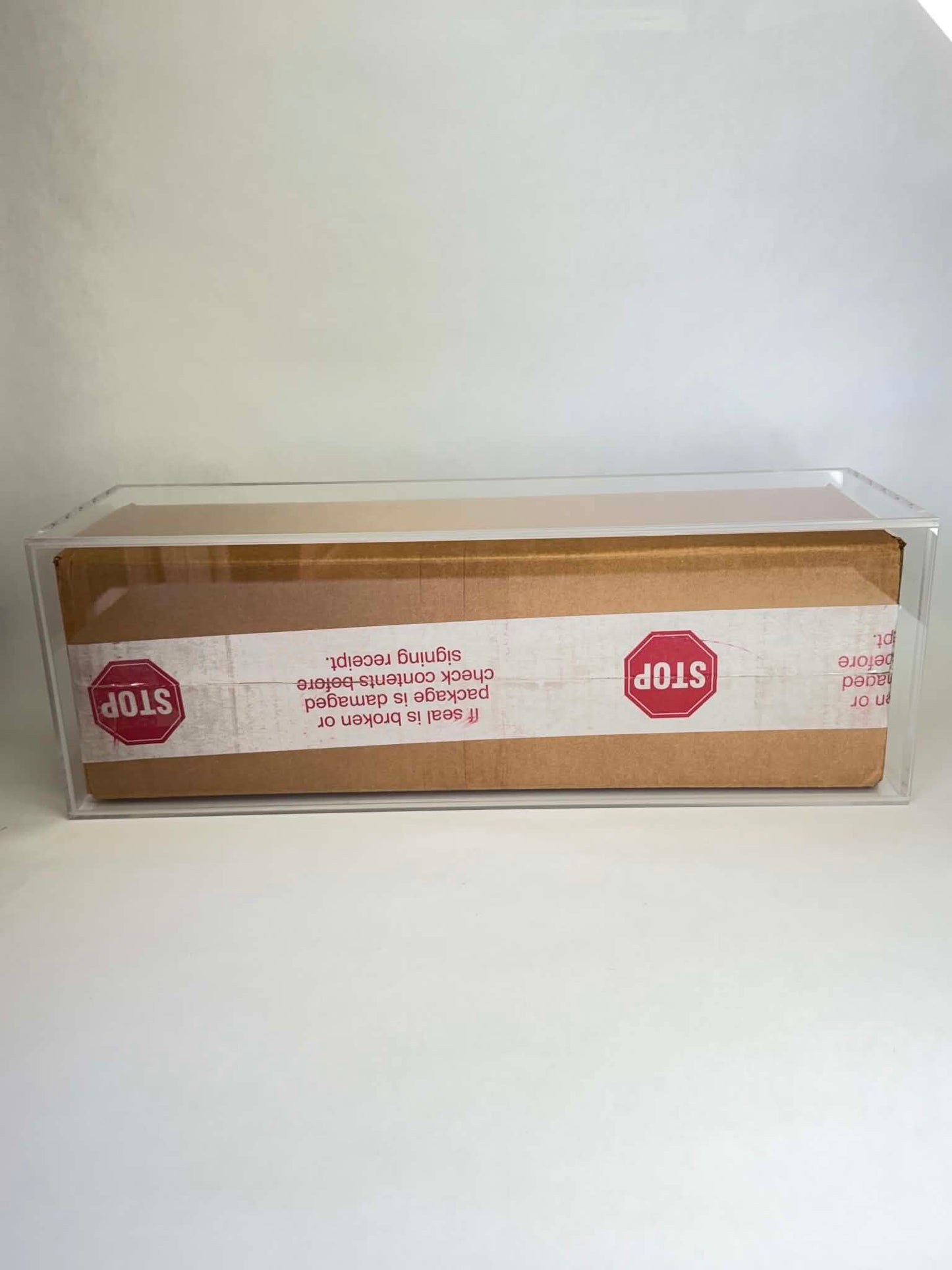 Acrylic Display Case FOR Pokémon Factory Sealed Booster Box Case | Fits 6-Box Distribution Case STOP Tape | Sliding Lid | Sealed Collector Protector