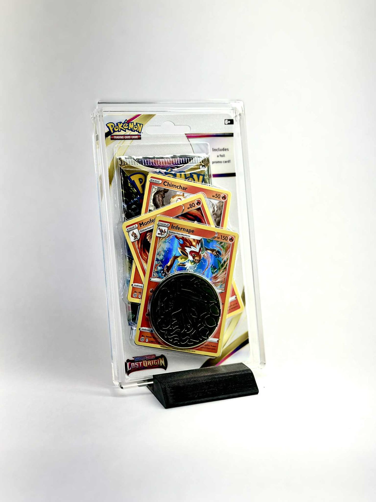 Pokémon TCG Blister Acrylic Case (For 1-Pack w/ 3x Promo & Coin) | Premium Protection & Display