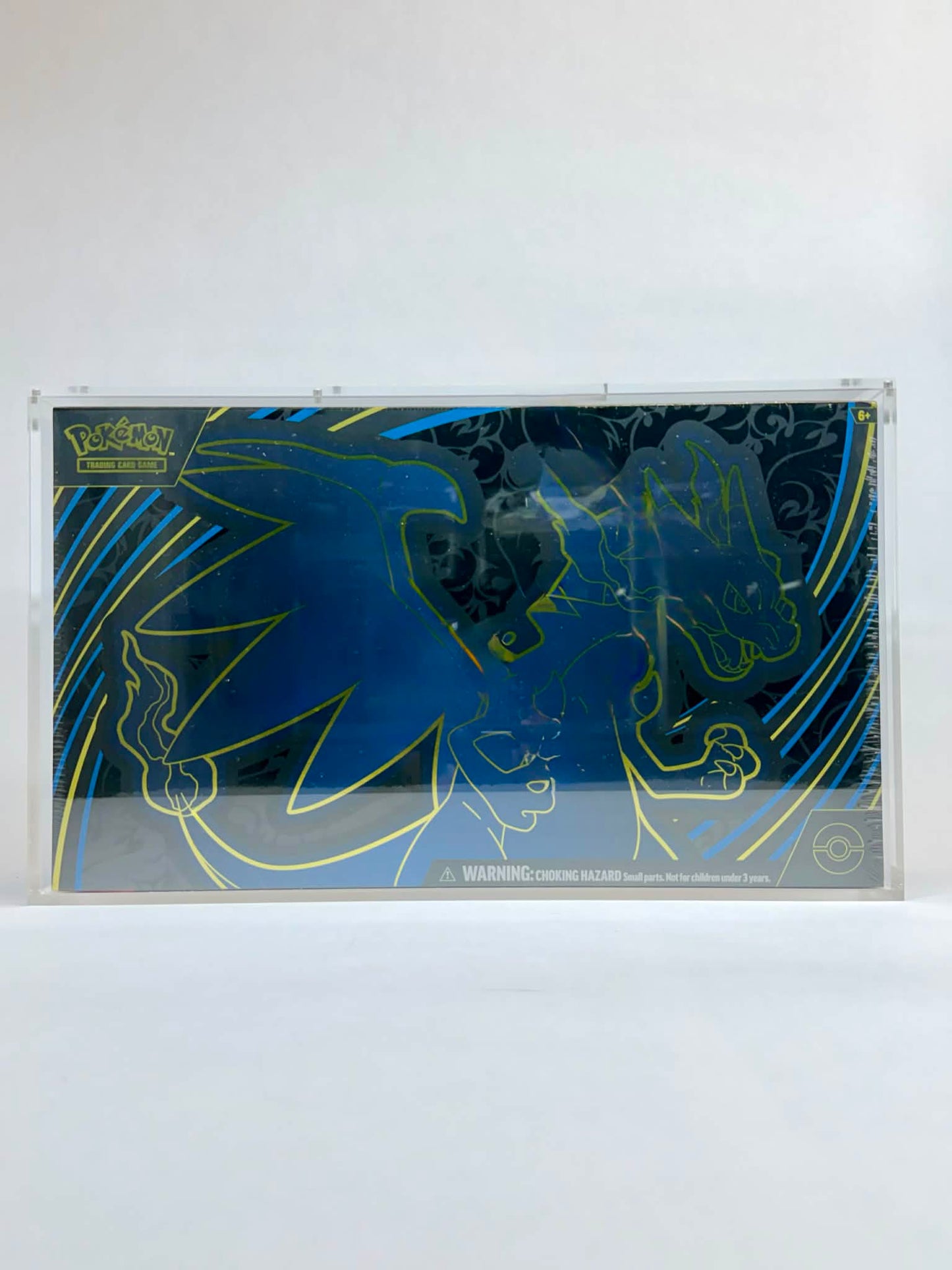 PREMIUM ACRYLIC DISPLAY CASE FOR CHARIZARD EX UPC | 99%+ UV PROTECTION | 8 NEODYMIUM MAGNET LID | COLLECTOR GRADE