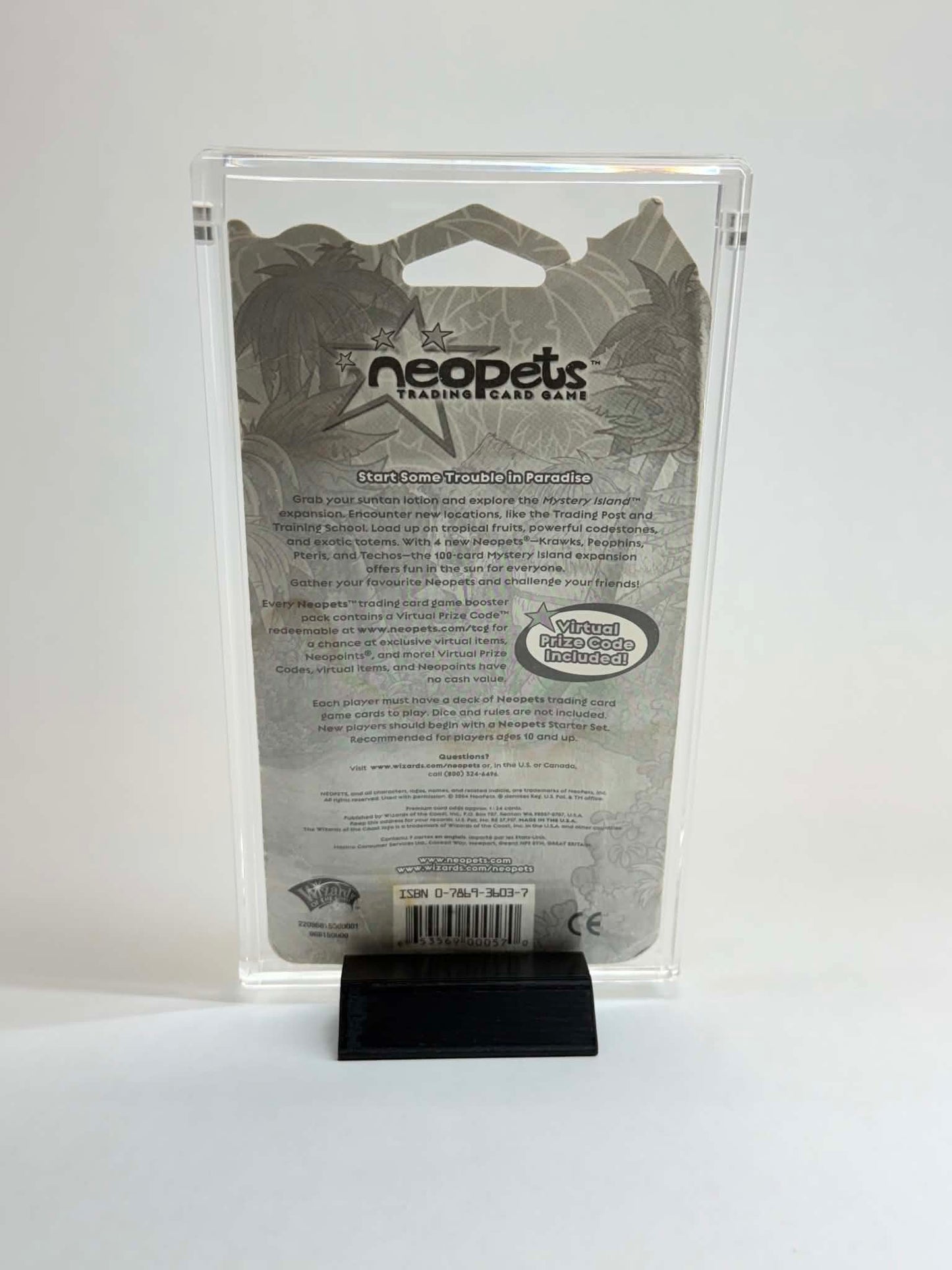 Neopets Blister Pack Acrylic Display Case | Fits All Neopets Blister Packs | U-Shape Magnetic Lid | Stand Included