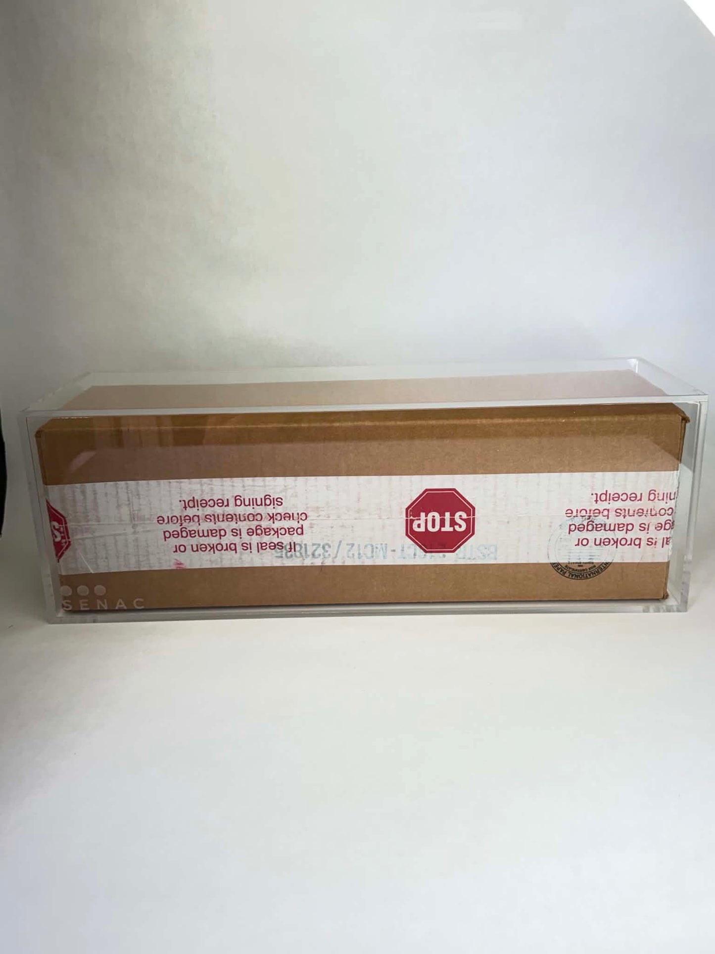 Acrylic Display Case FOR Pokémon Factory Sealed Booster Box Case | Fits 6-Box Distribution Case STOP Tape | Sliding Lid | Sealed Collector Protector