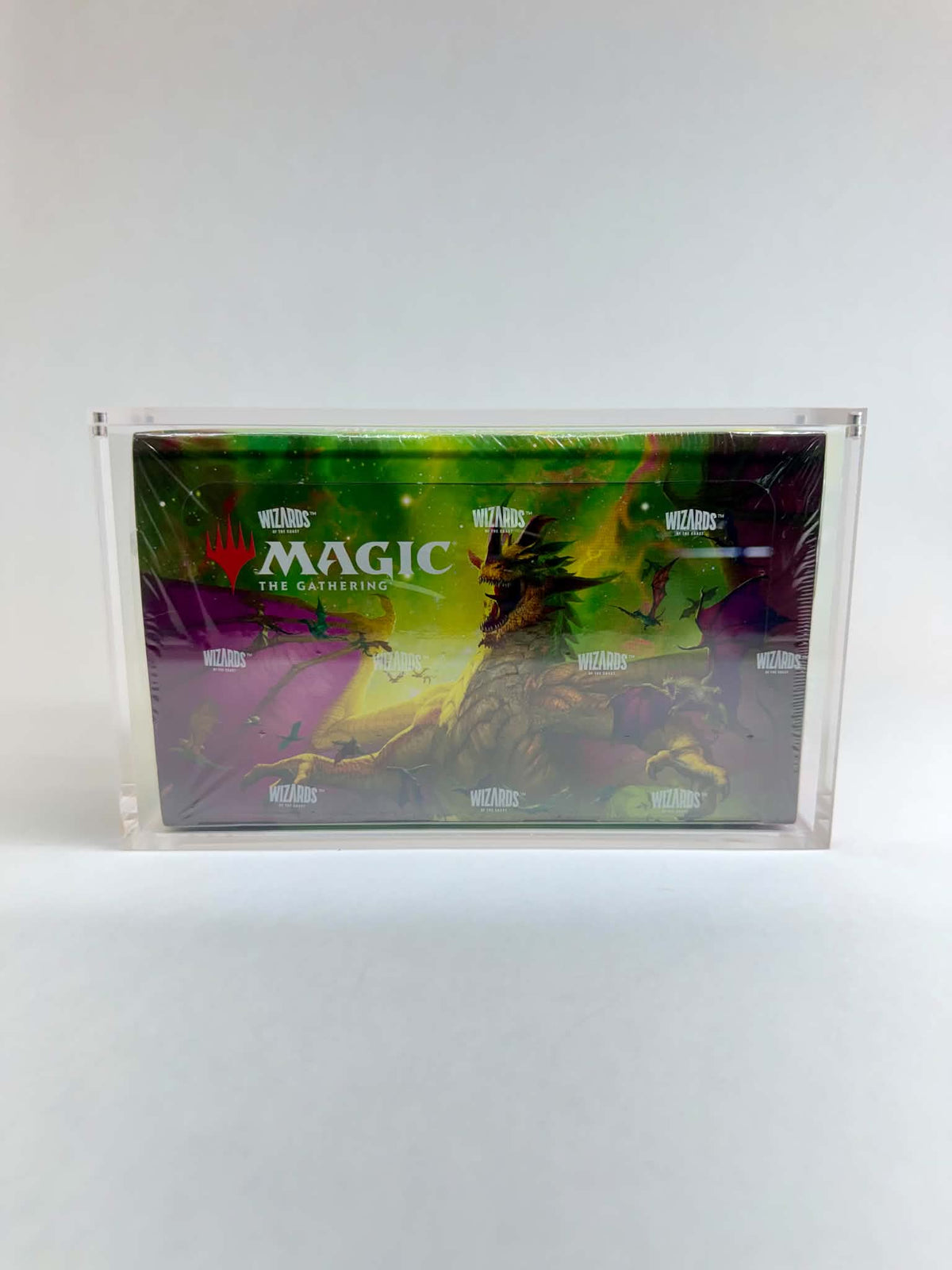 Acrylic Display Case FOR MTG Draft Booster Box | 24 Pack Magic The Gathering Draft Booster | Commander Masters | 4-Magnet Lid | UV